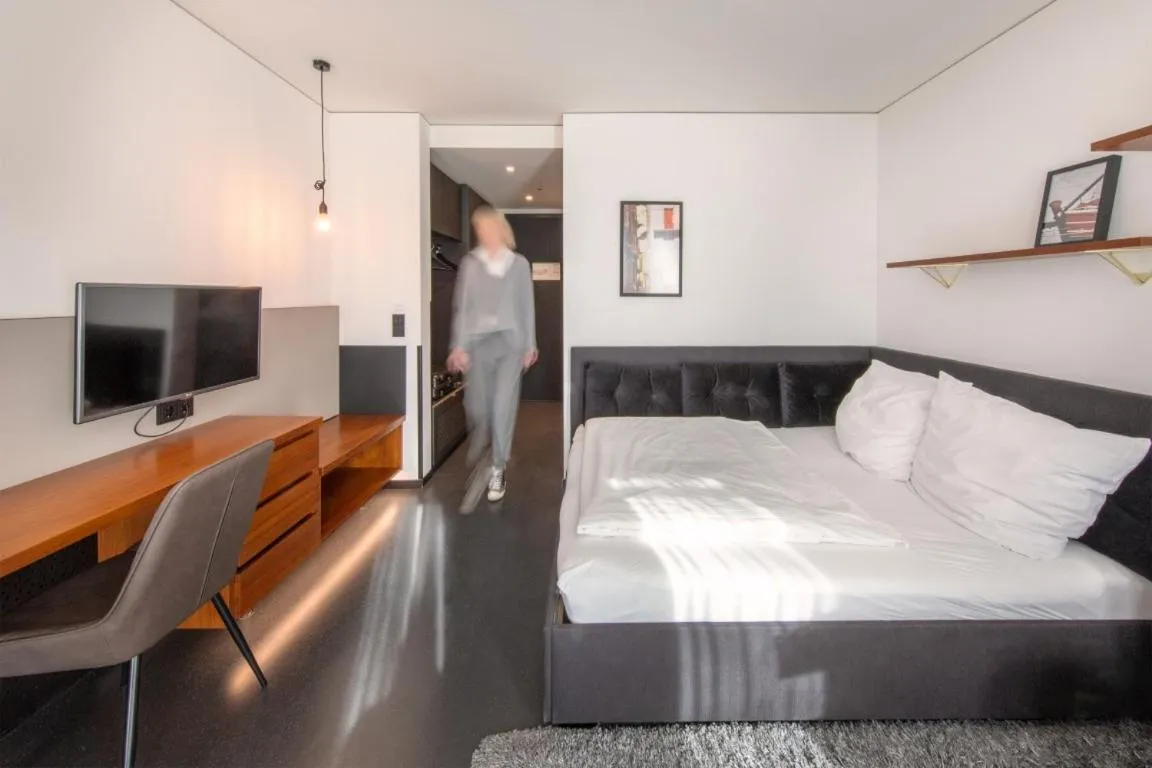 Photo of the whole room, Bed in Brera Serviced Apartments Munich Schwabing