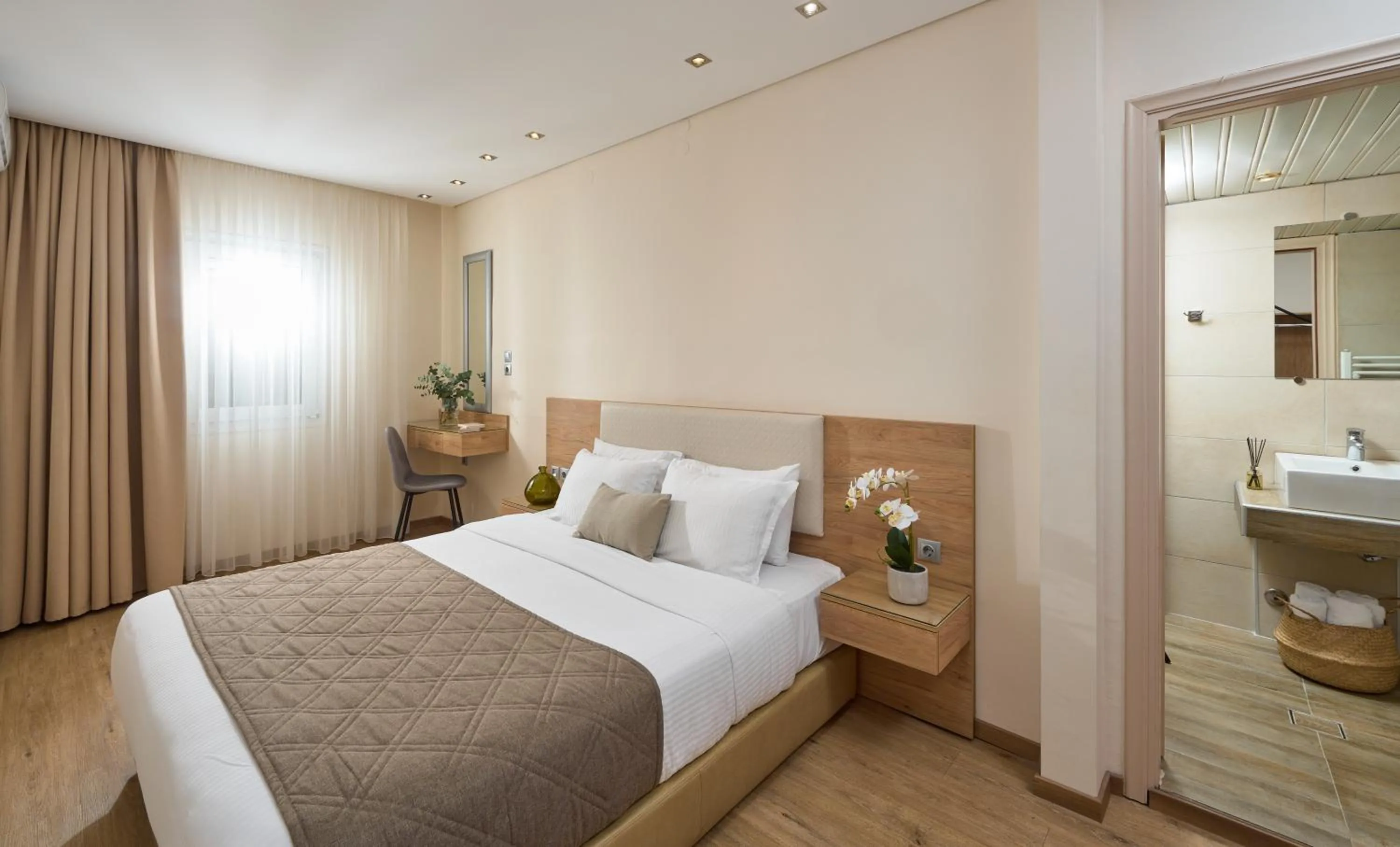 Bed in Filippos Hotel