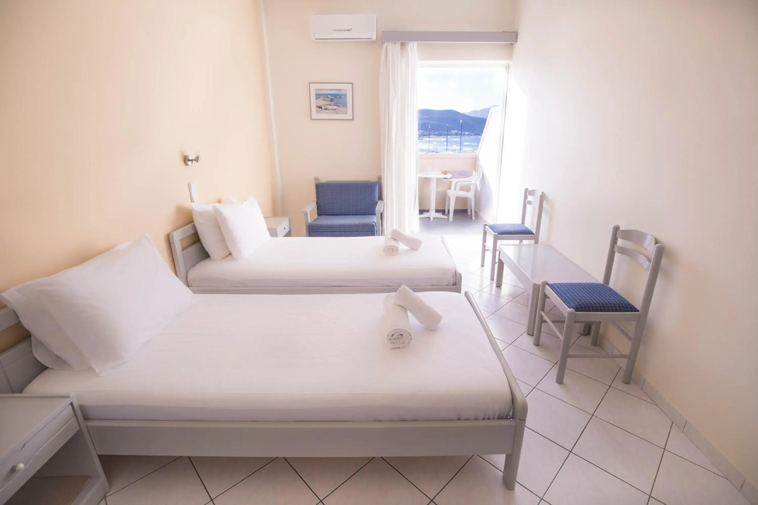 Double or Twin Room with Side Sea View in Galini Beach Hotel Double or Twin Room with Side Sea View in Galini Beach Hotel