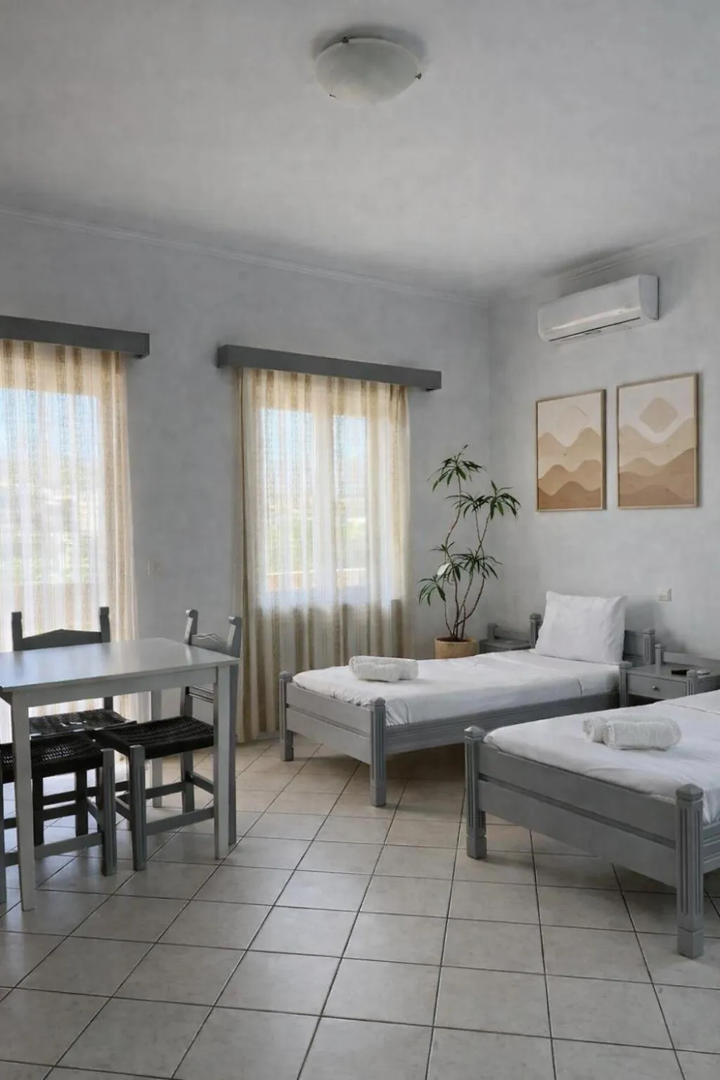 Bed in Galini Beach Hotel