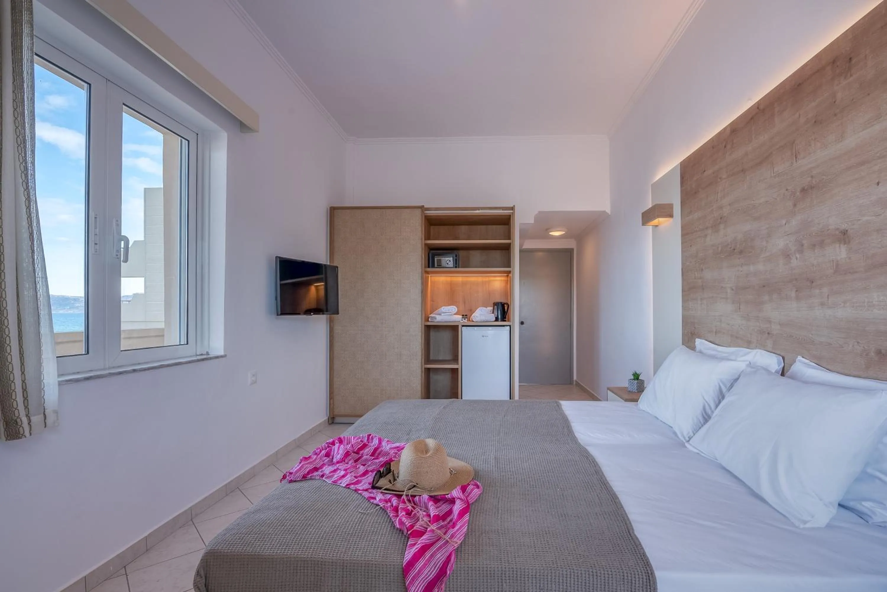 Bed in Galini Beach Hotel