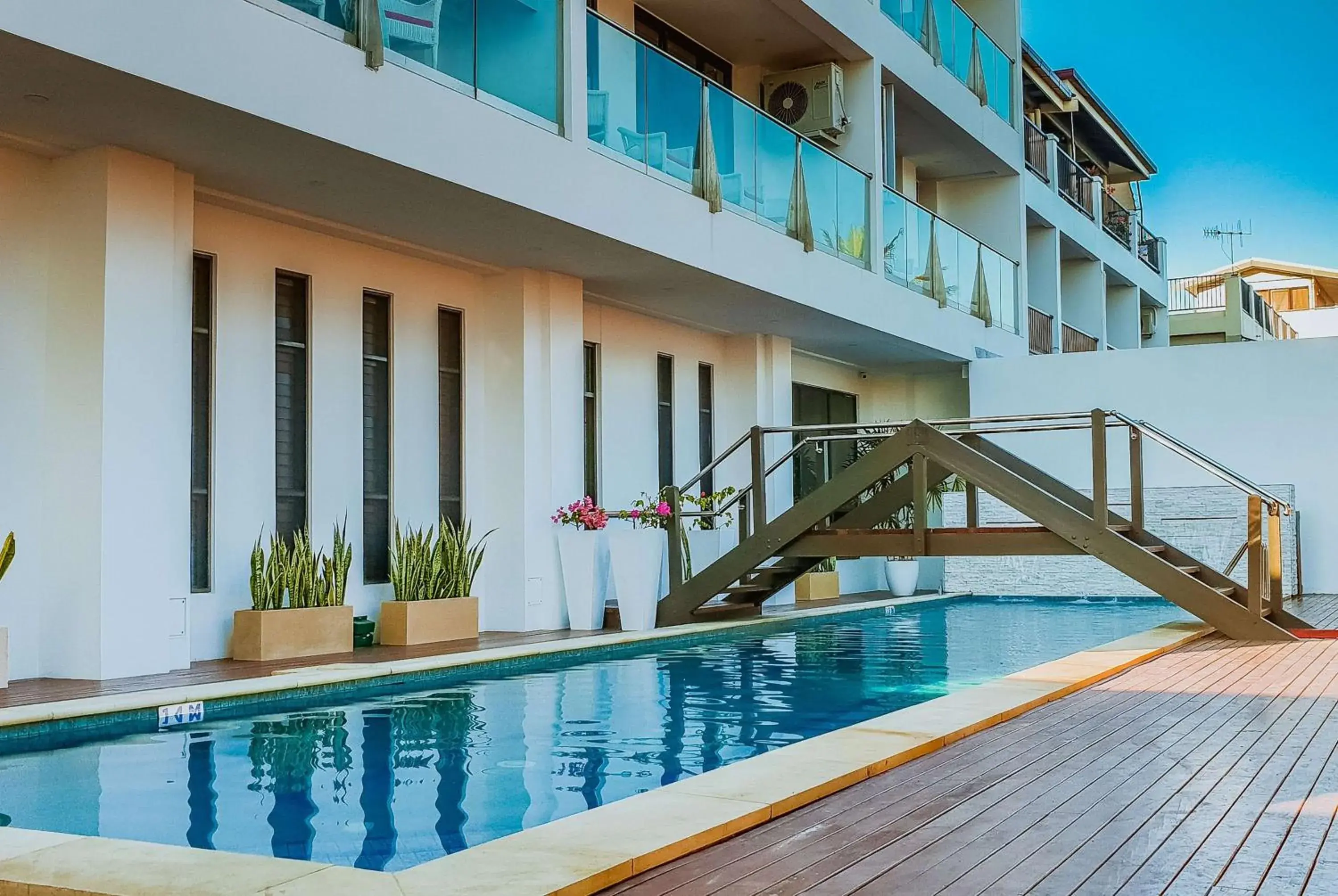 Pool view in Ramada Suites by Wyndham Wailoaloa Beach Fiji Pool view in Ramada Suites by Wyndham Wailoaloa Beach Fiji