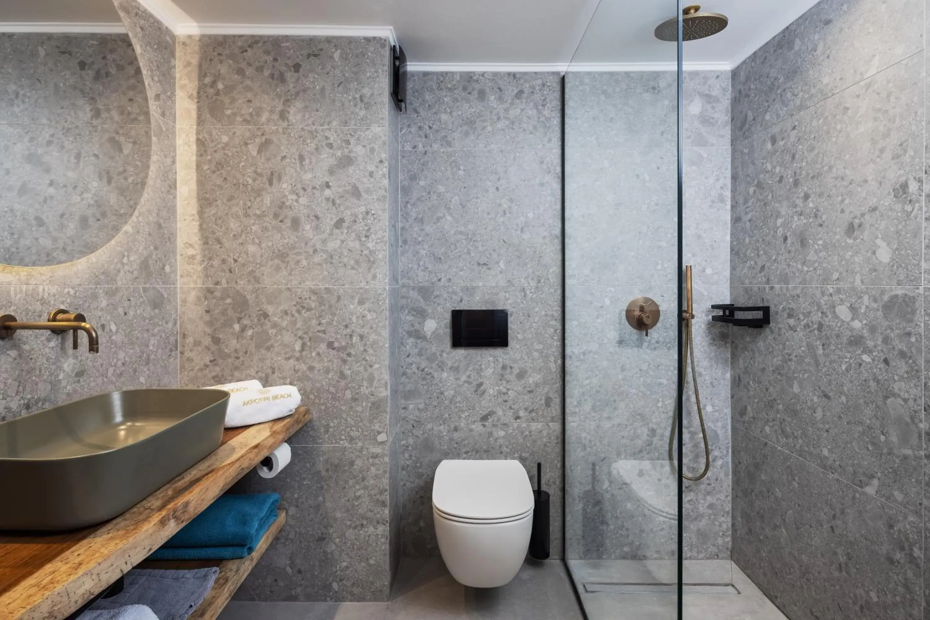 Bathroom in Akrotiri Beach Resort Hotel - Adult Friendly Bathroom in Akrotiri Beach Resort Hotel - Adult Friendly