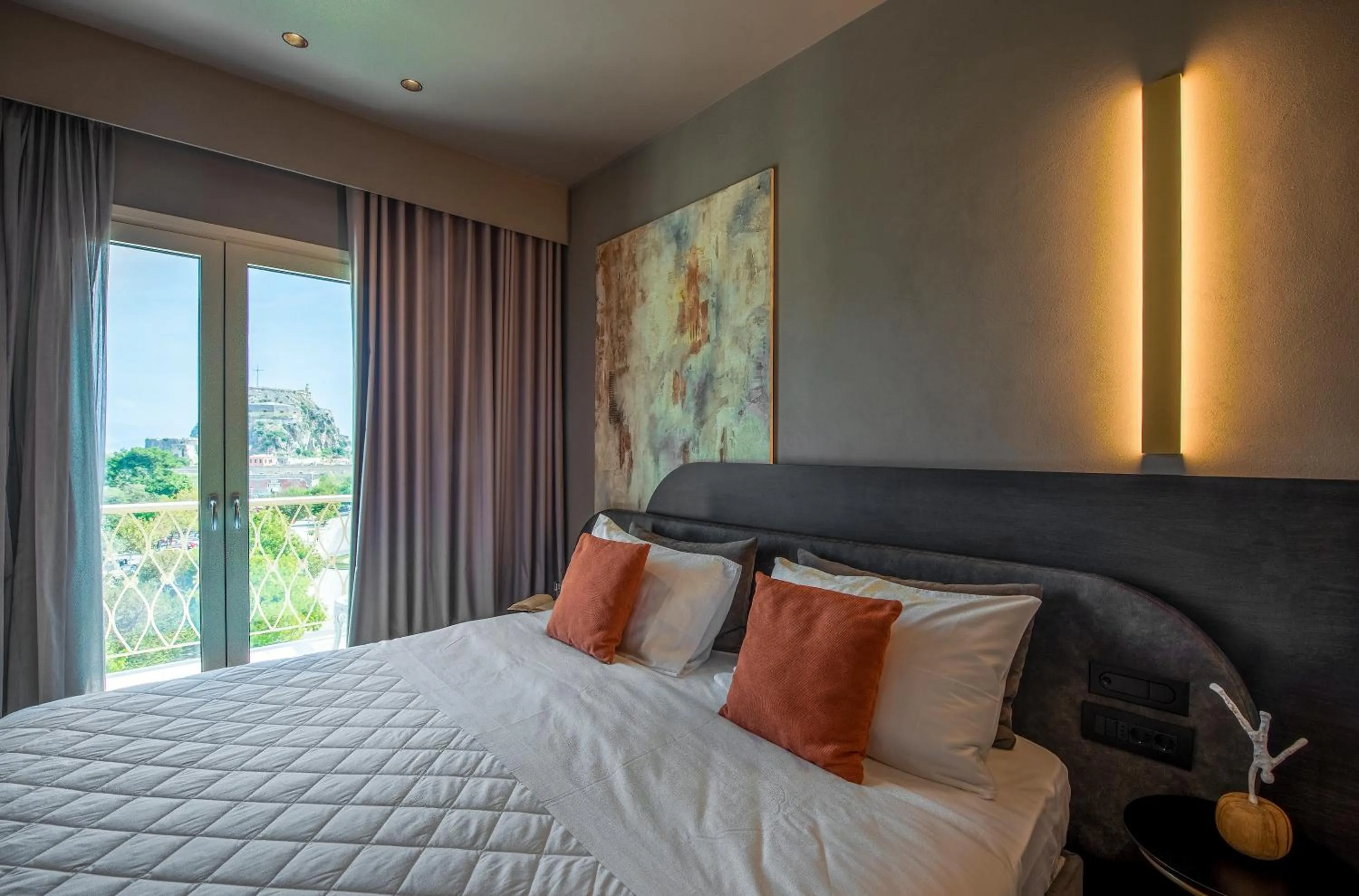 View (from property/room), Bed in Arcadion Hotel