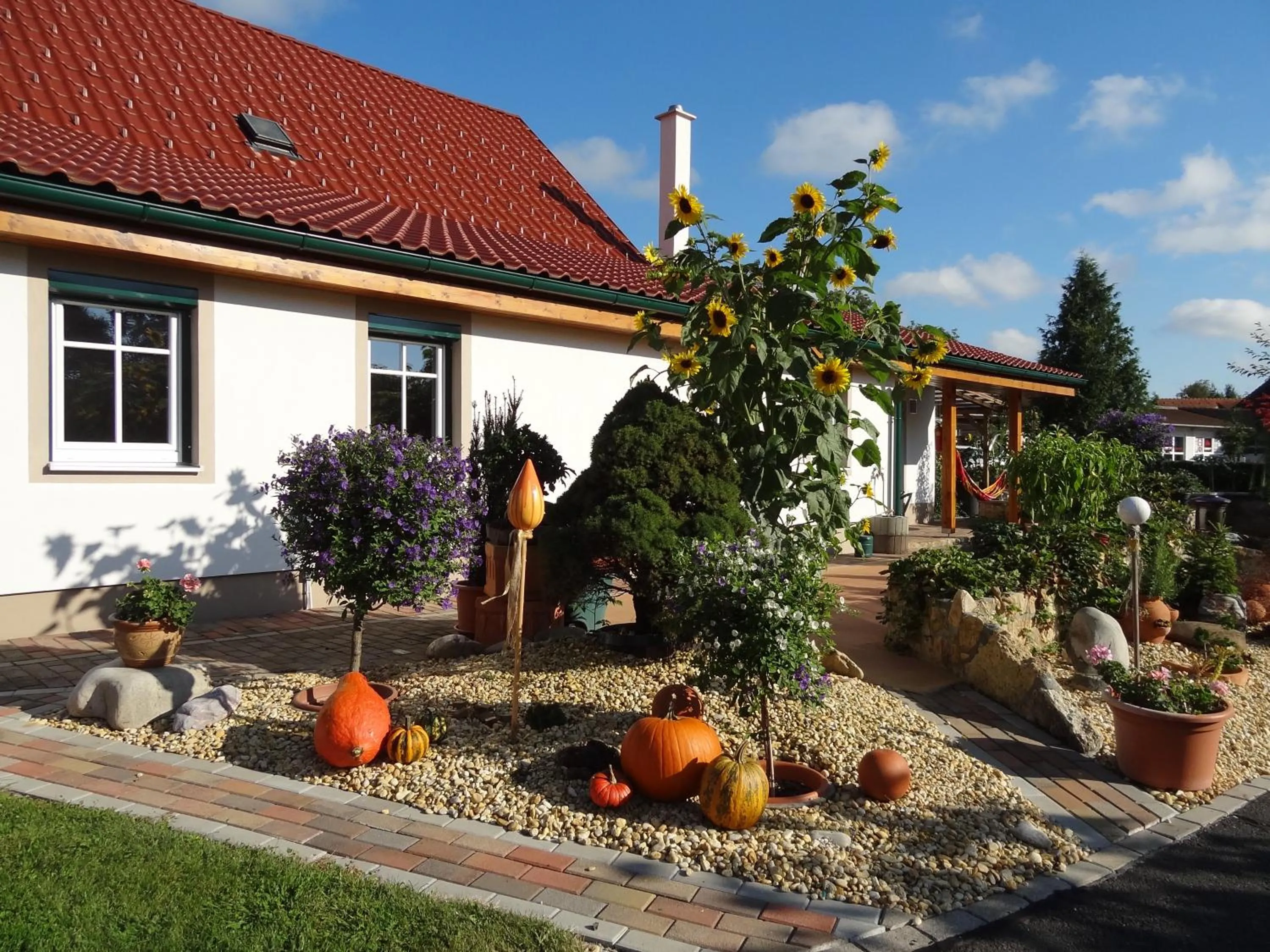 Patio in Ferien- & Kürbishof Majczan