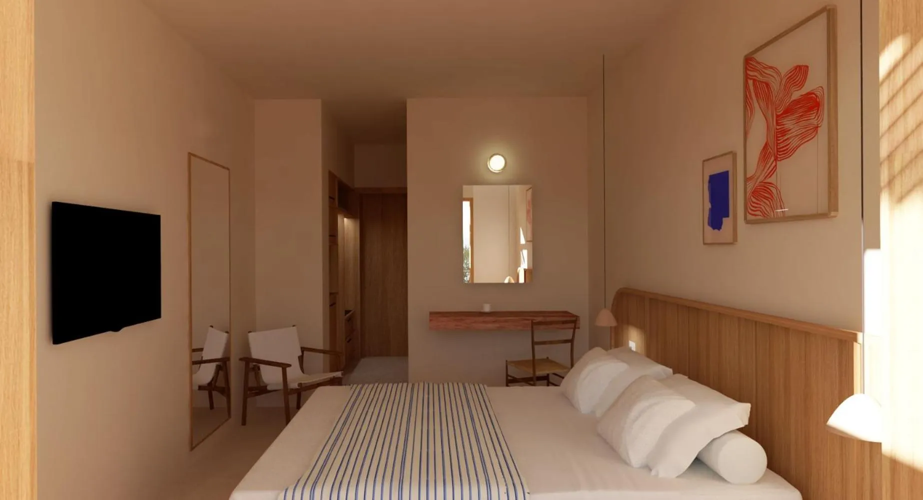 Bedroom, Bed in Hotel Apollon Corfu