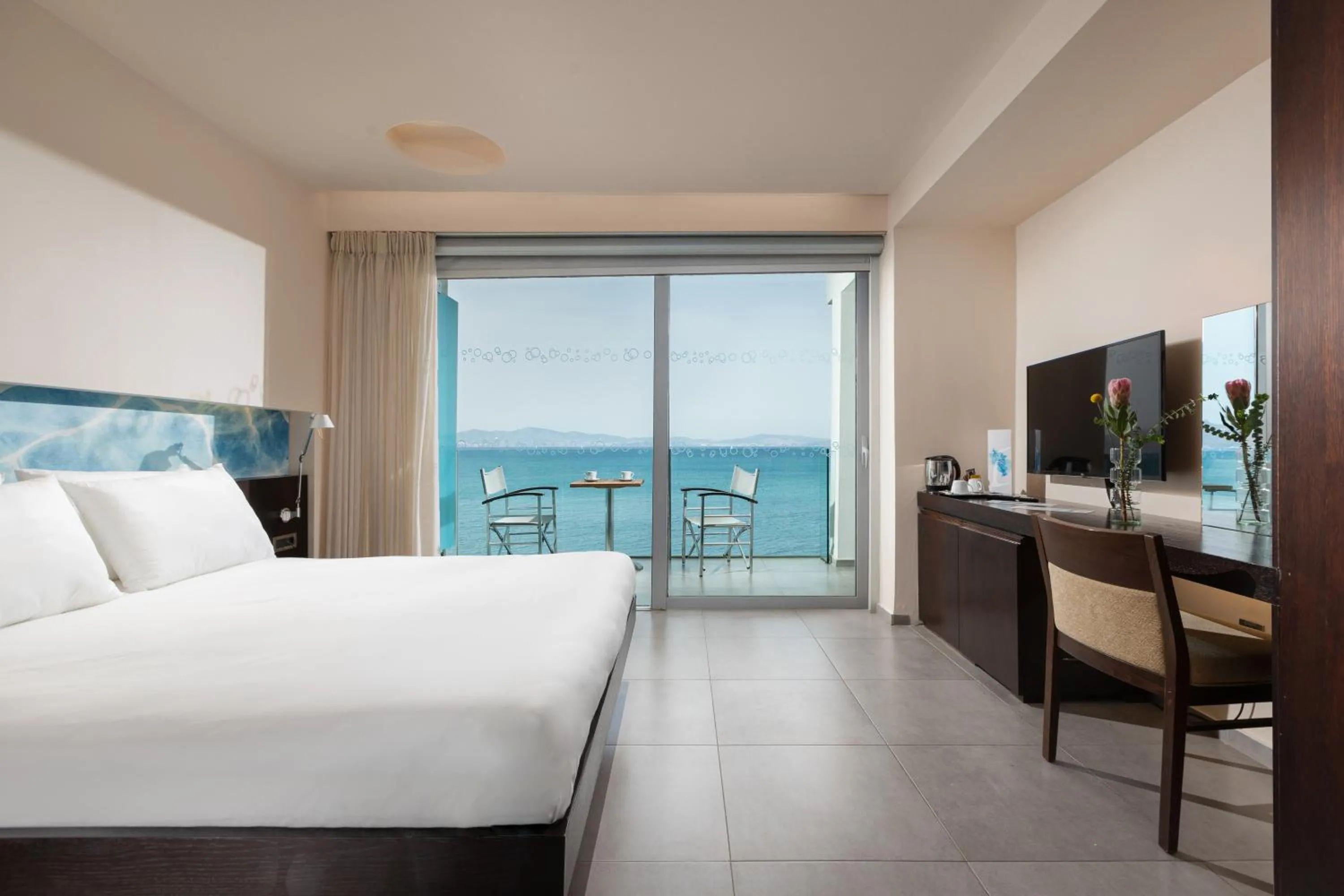 Bed in Kos Aktis Art Hotel