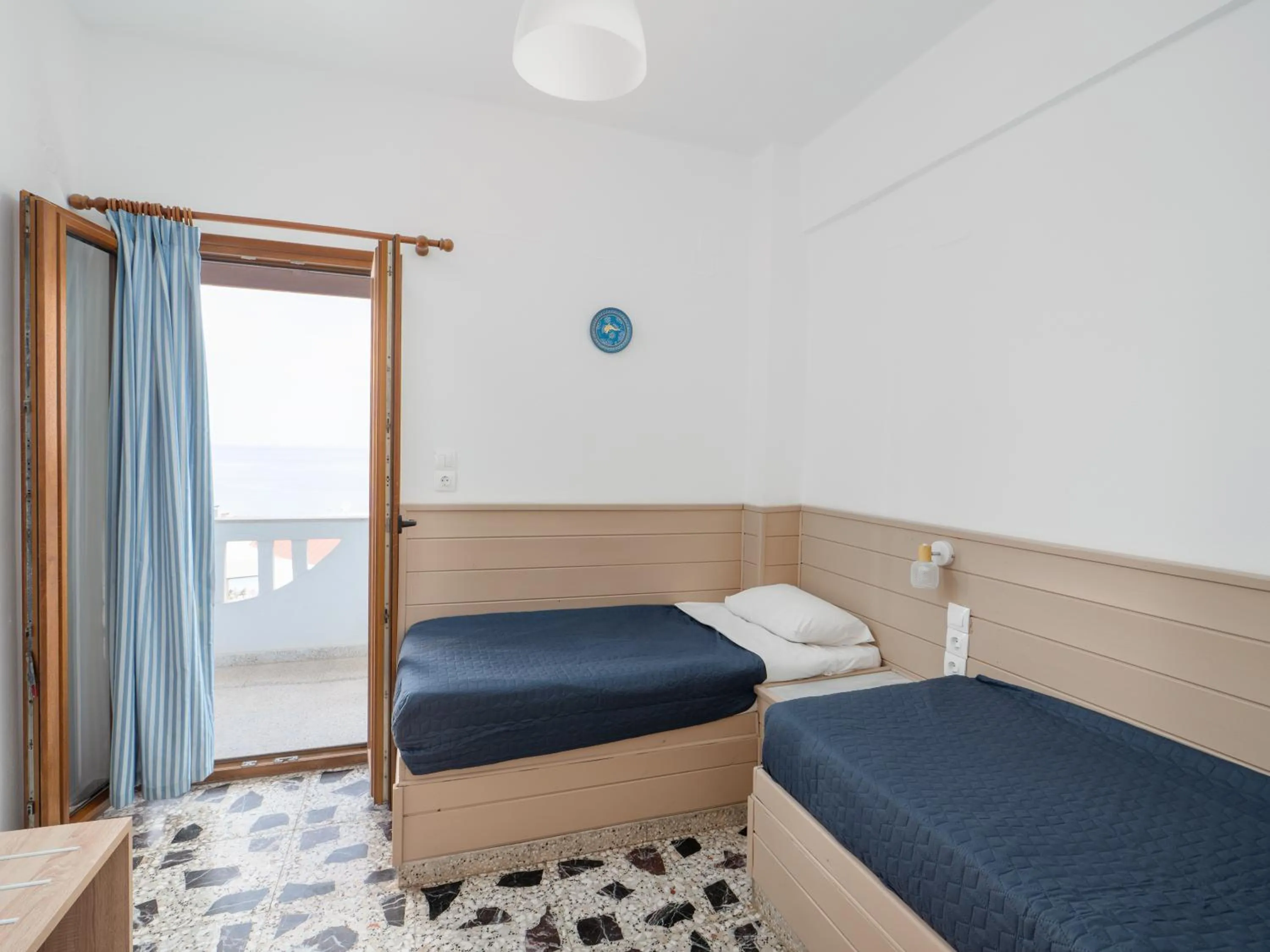 Bed in Spiros-Soula Family Hotel & Apartments