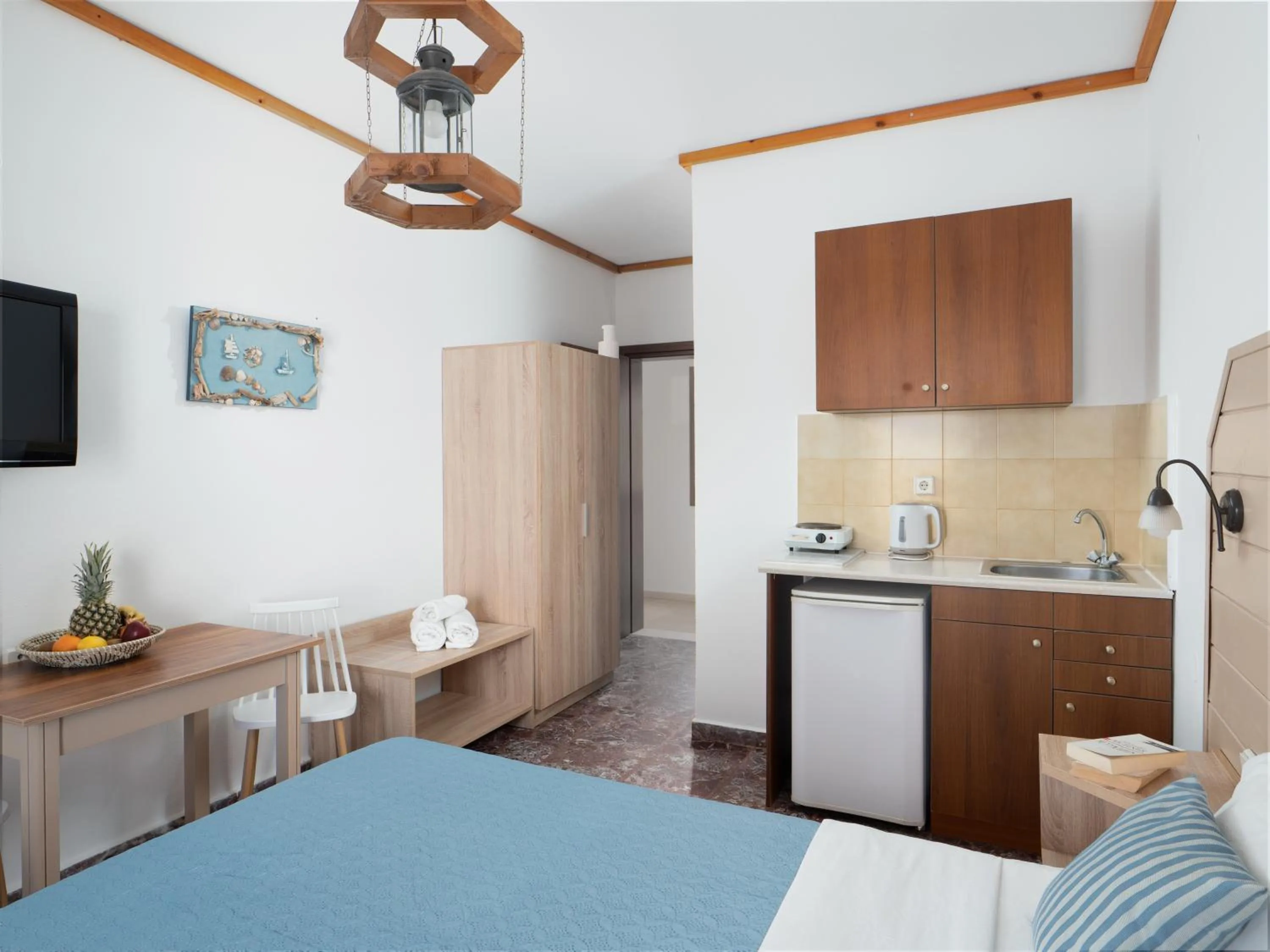 Bed in Spiros-Soula Family Hotel & Apartments