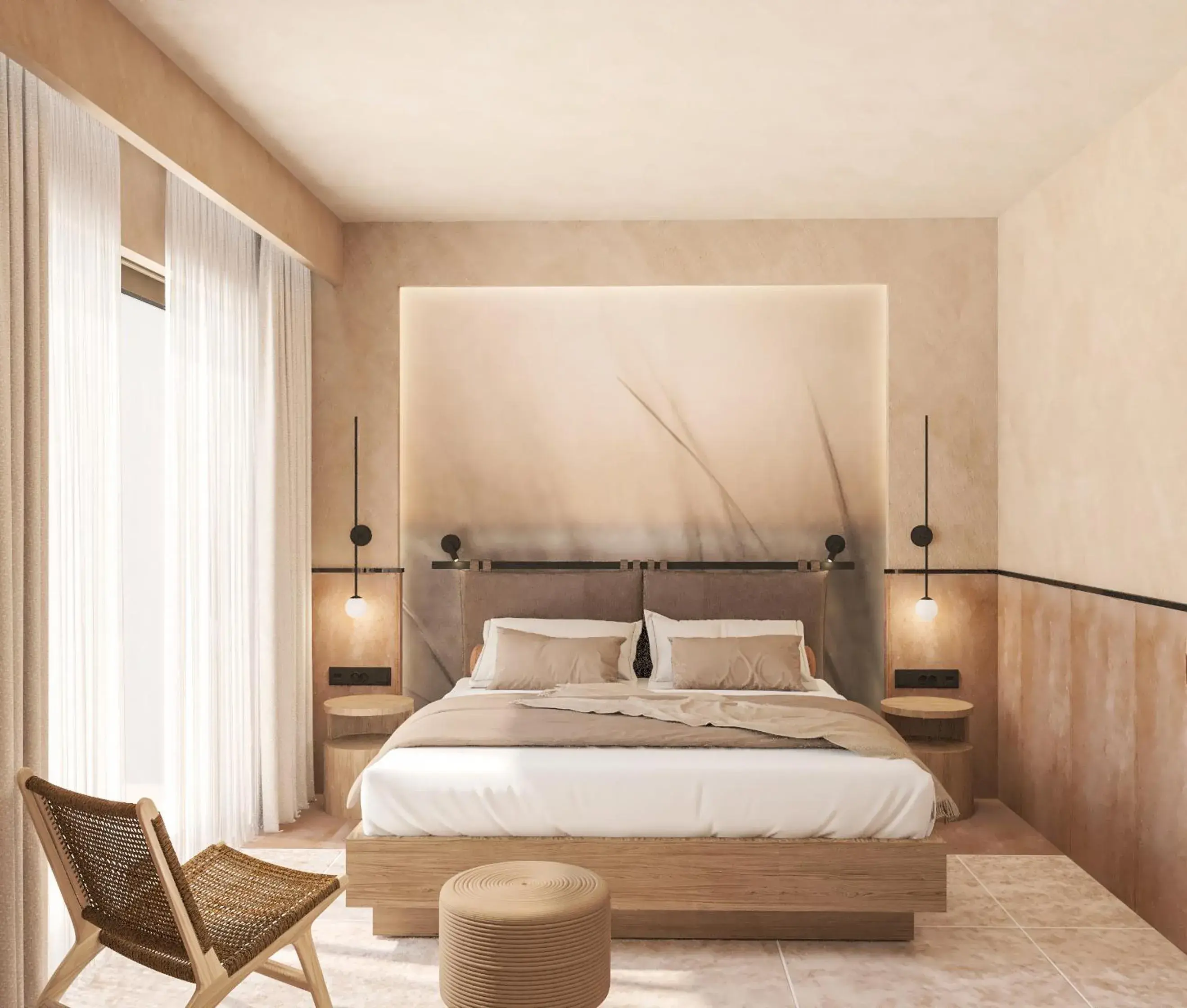 Bedroom, Bed in Esperides Resort Crete, The Authentic Experience Bedroom, Bed in Esperides Resort Crete, The Authentic Experience