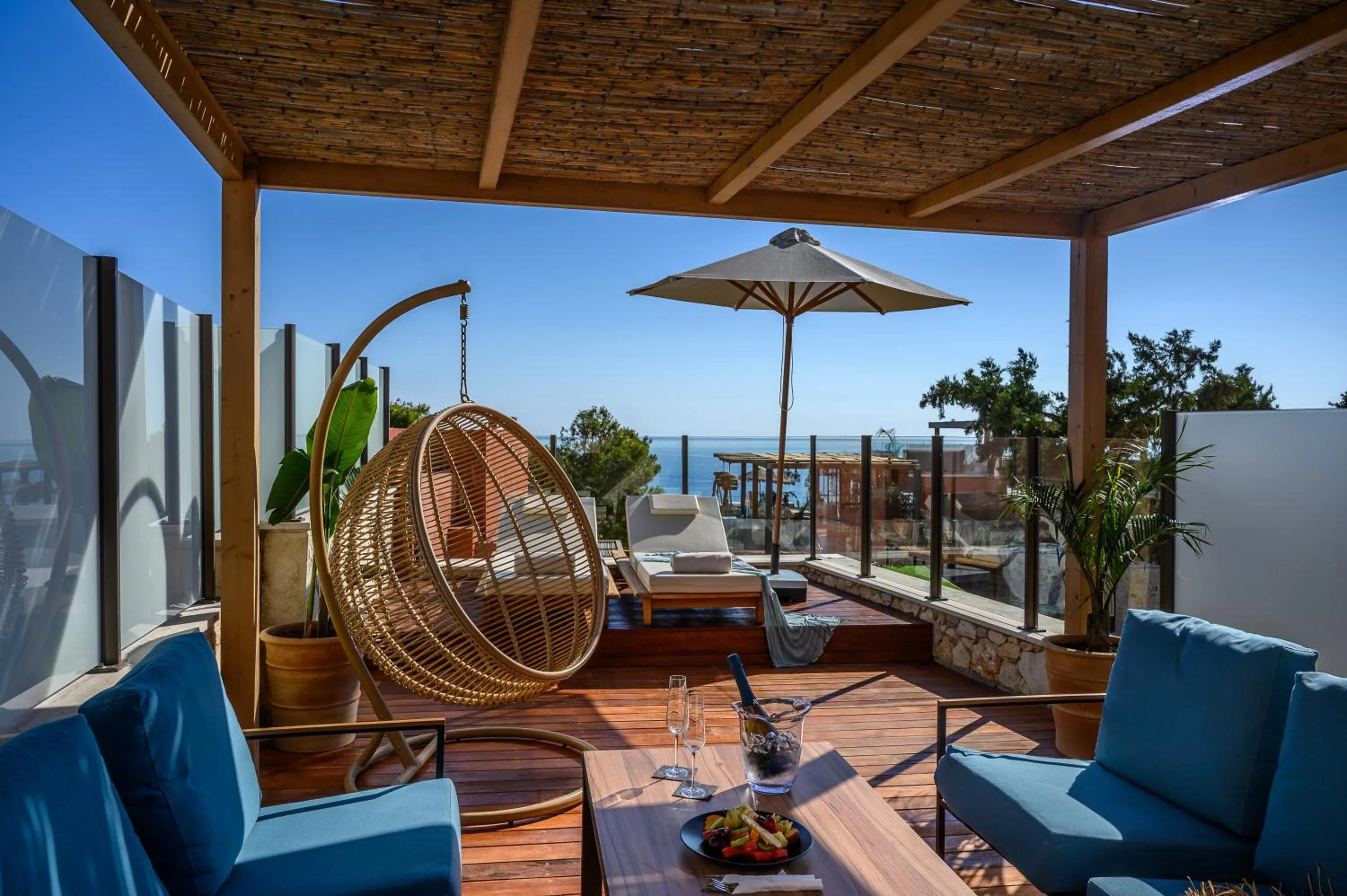 Seating area in Esperides Resort Crete, The Authentic Experience