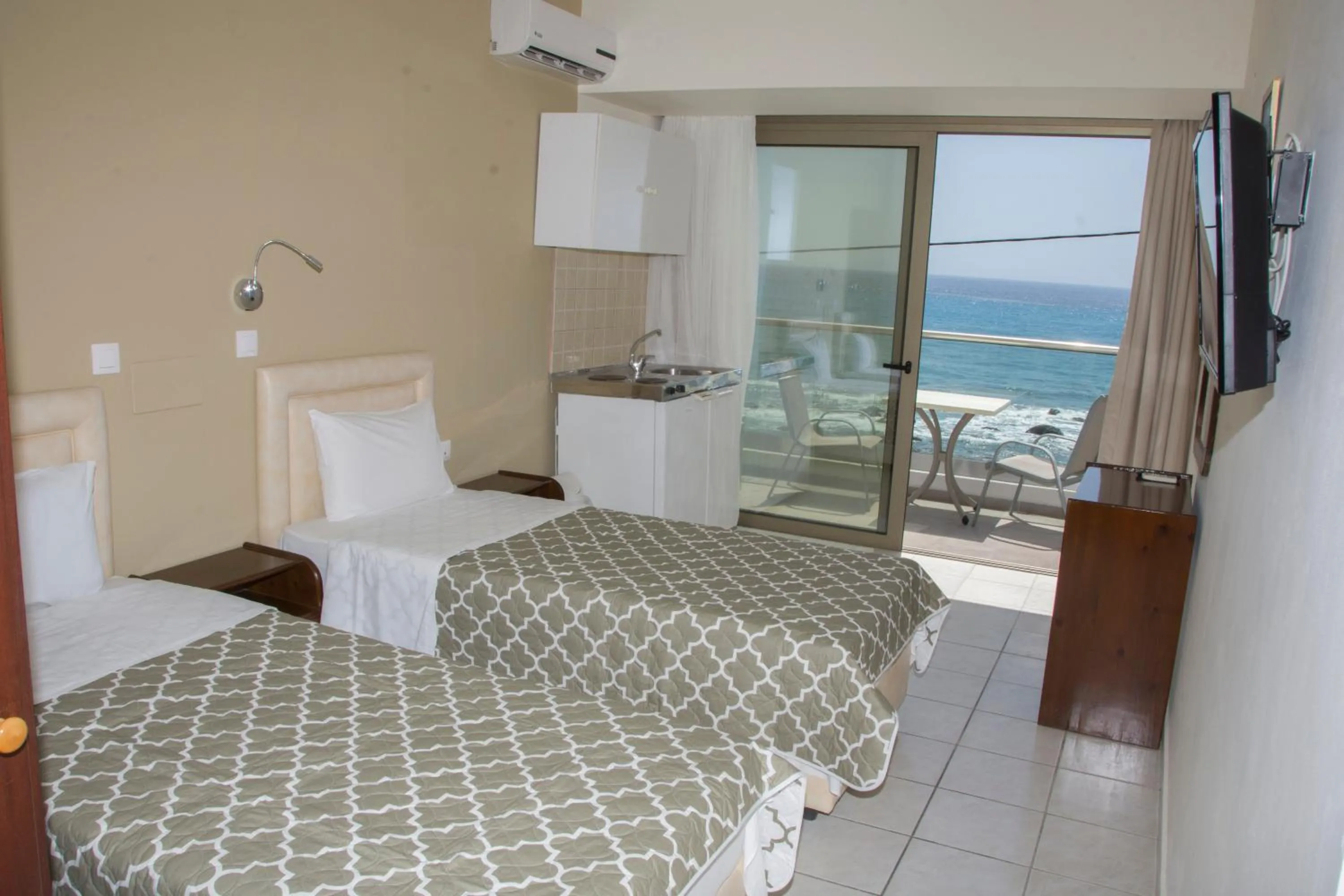 Bed in Creta Mare Hotel