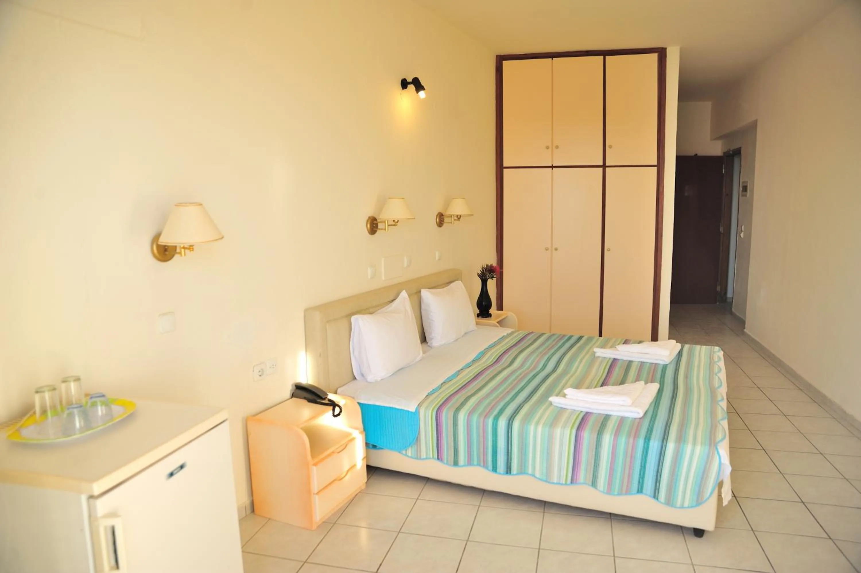 Bed in Creta Mare Hotel