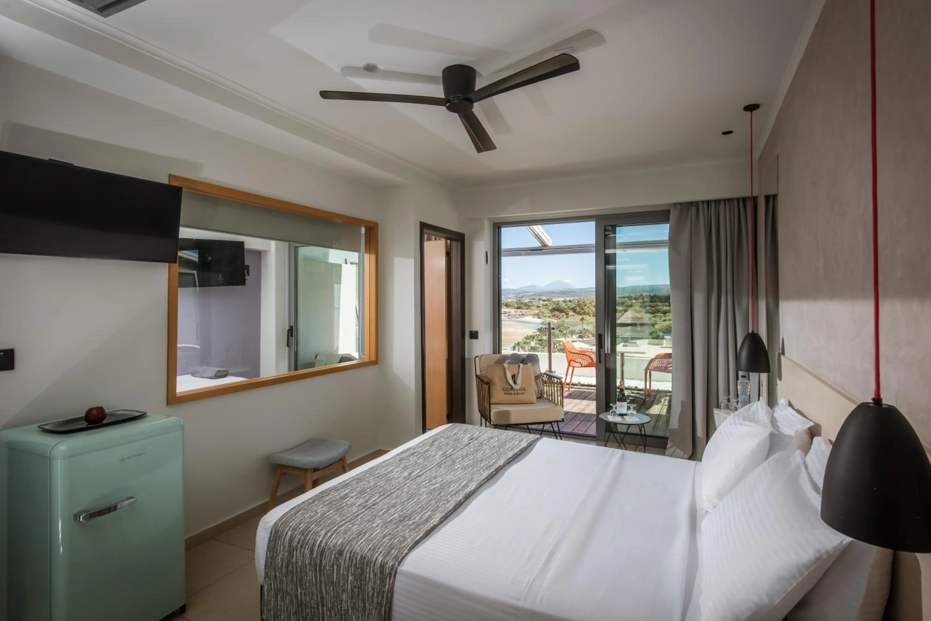 Balcony/Terrace, Bed in Corissia Princess Hotel