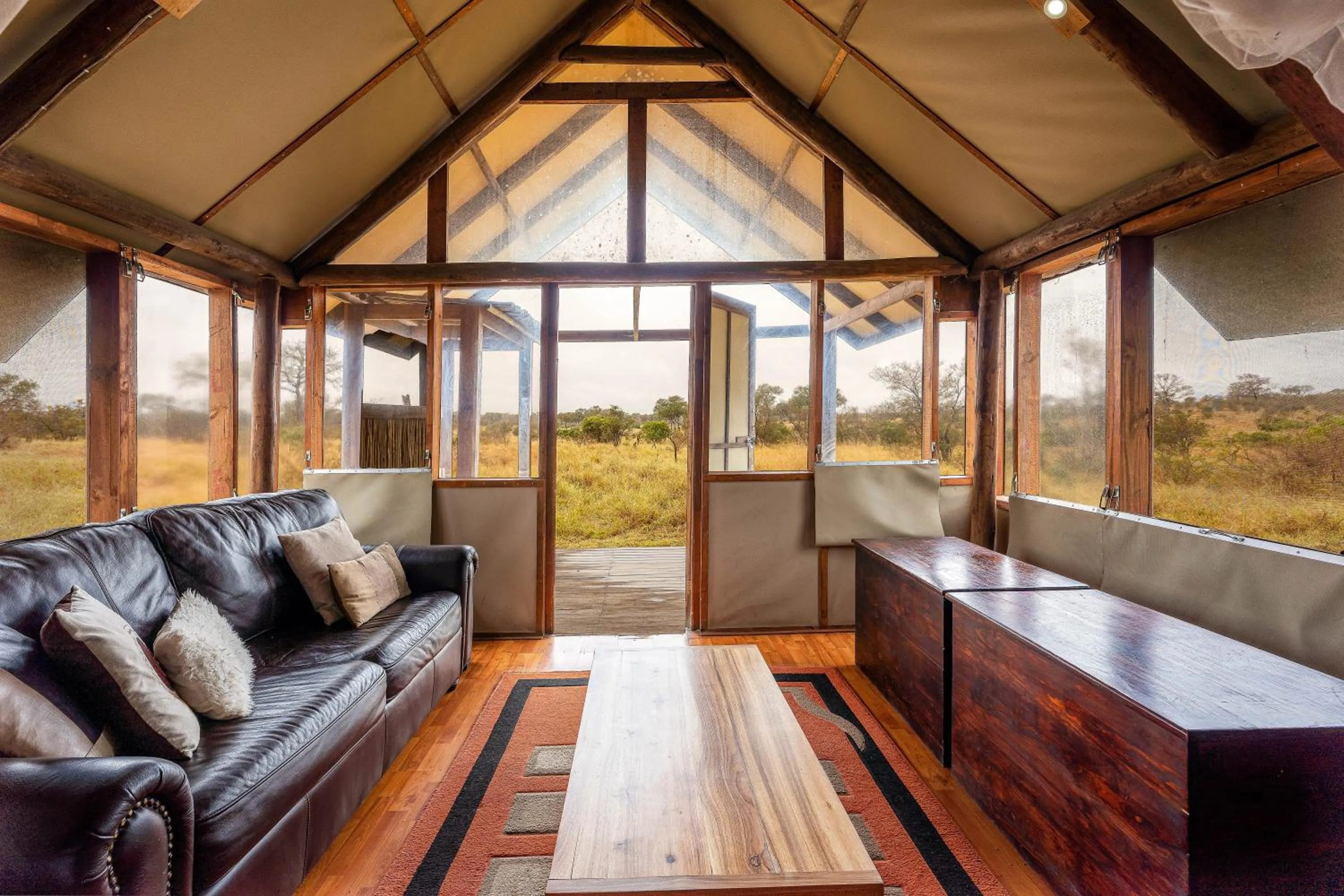 Living room in Buffelshoek Tented Camp