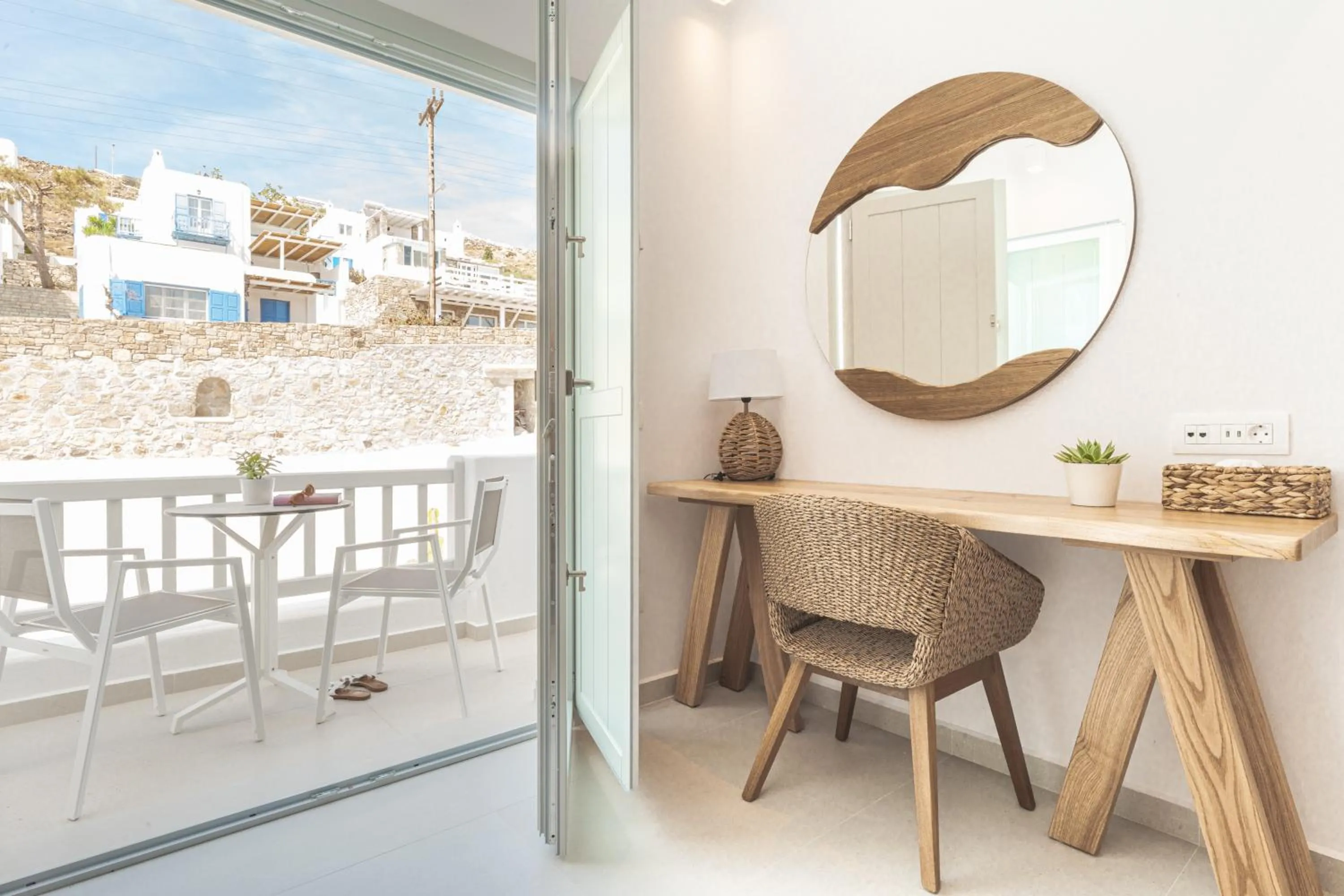 Balcony/Terrace in Manoula's Beach Mykonos Resort