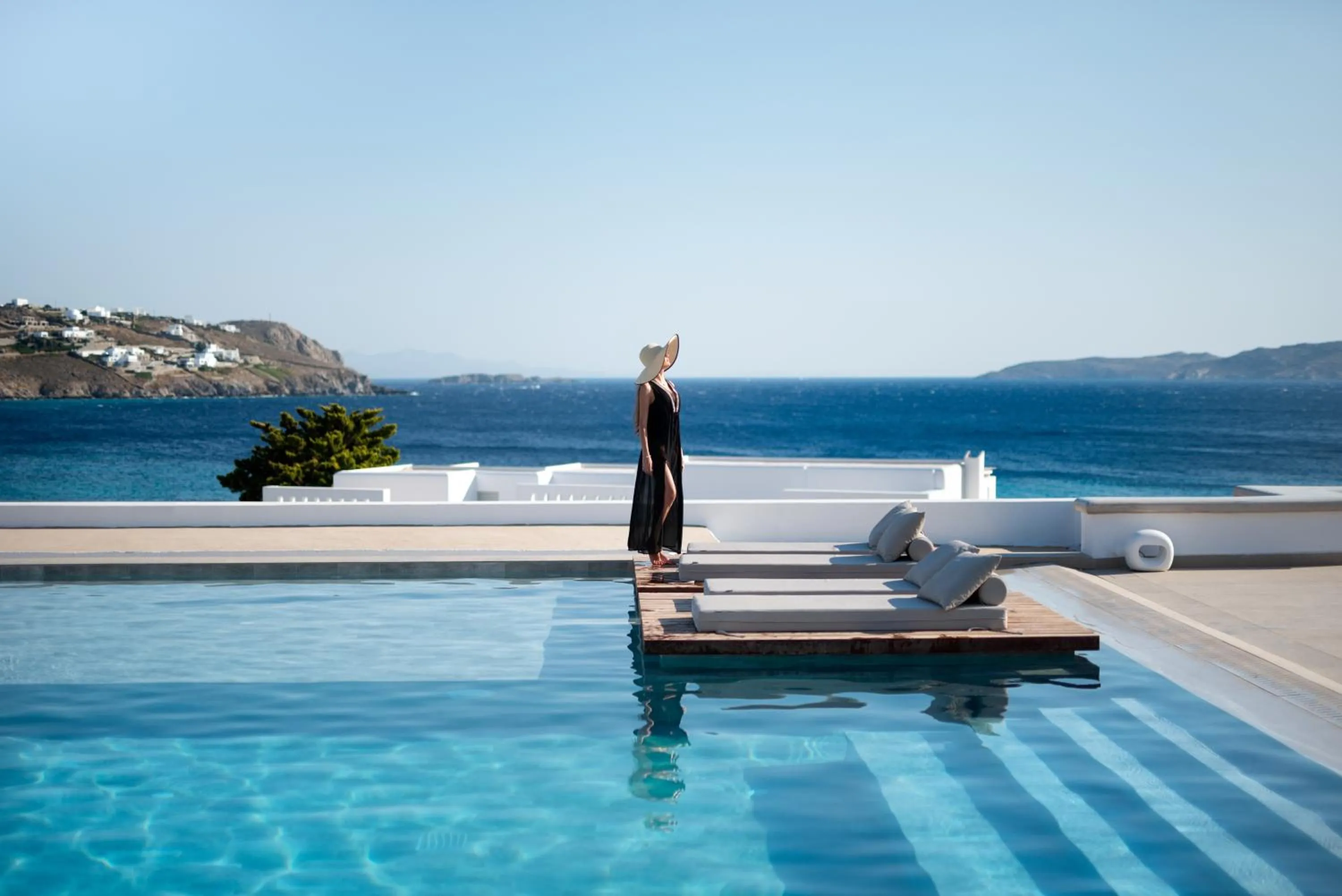 Pool view in Manoula's Beach Mykonos Resort