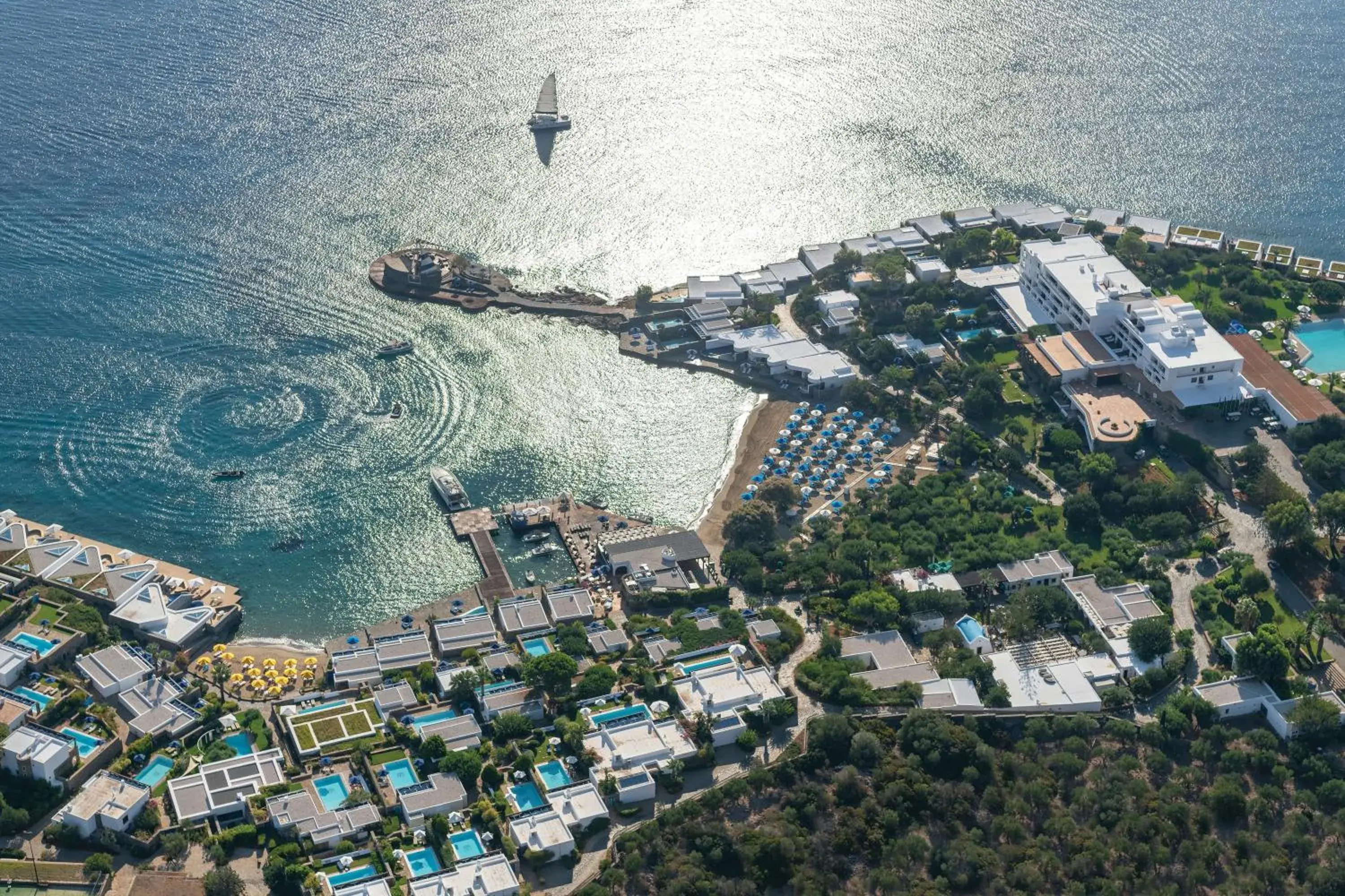 Bird's eye view in Elounda Beach Hotel & Villas, a Member of the Leading Hotels of the World Bird's eye view in Elounda Beach Hotel & Villas, a Member of the Leading Hotels of the World