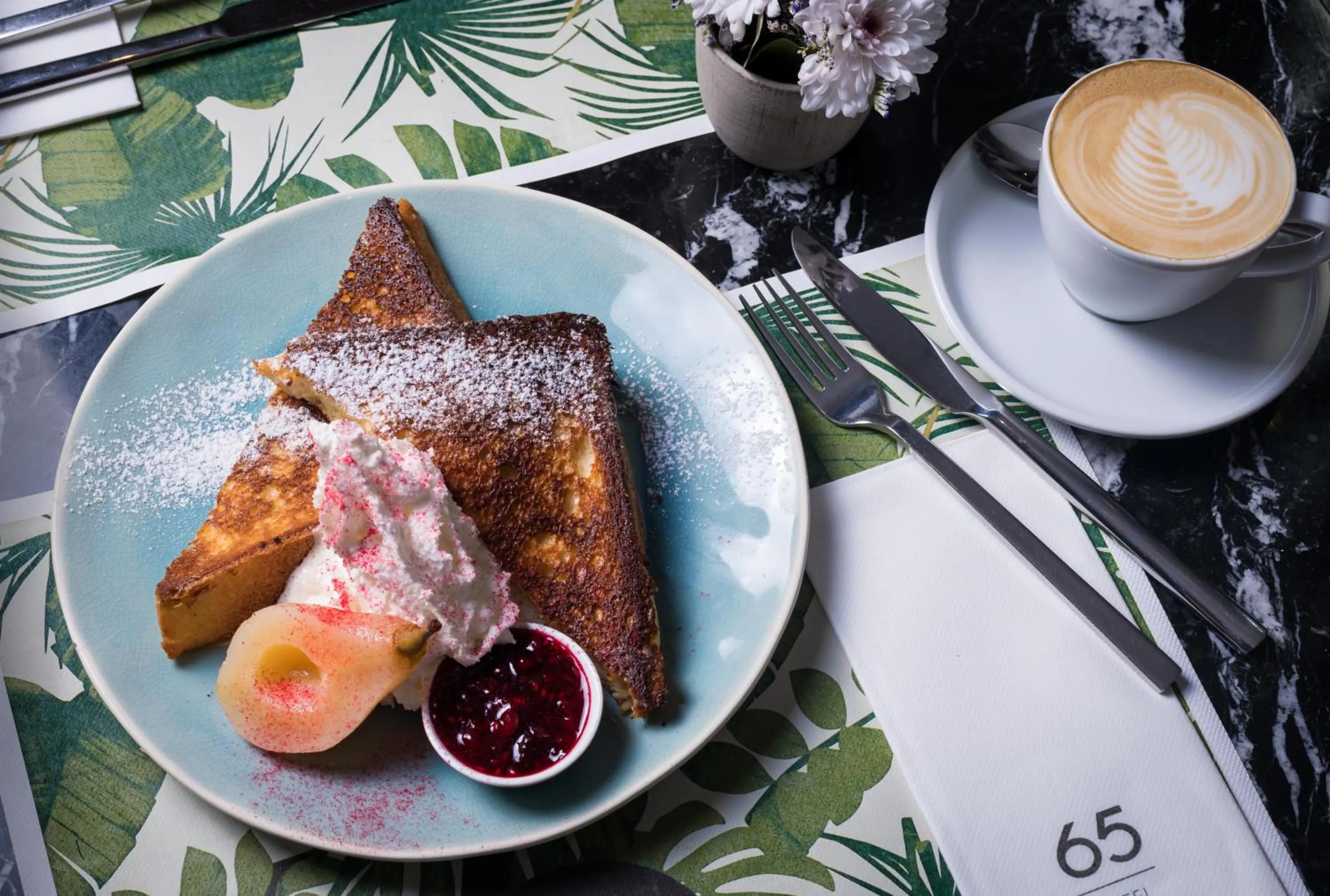 Food close-up in 65 Hotel, Rothschild Tel Aviv - an Atlas Boutique Hotel
