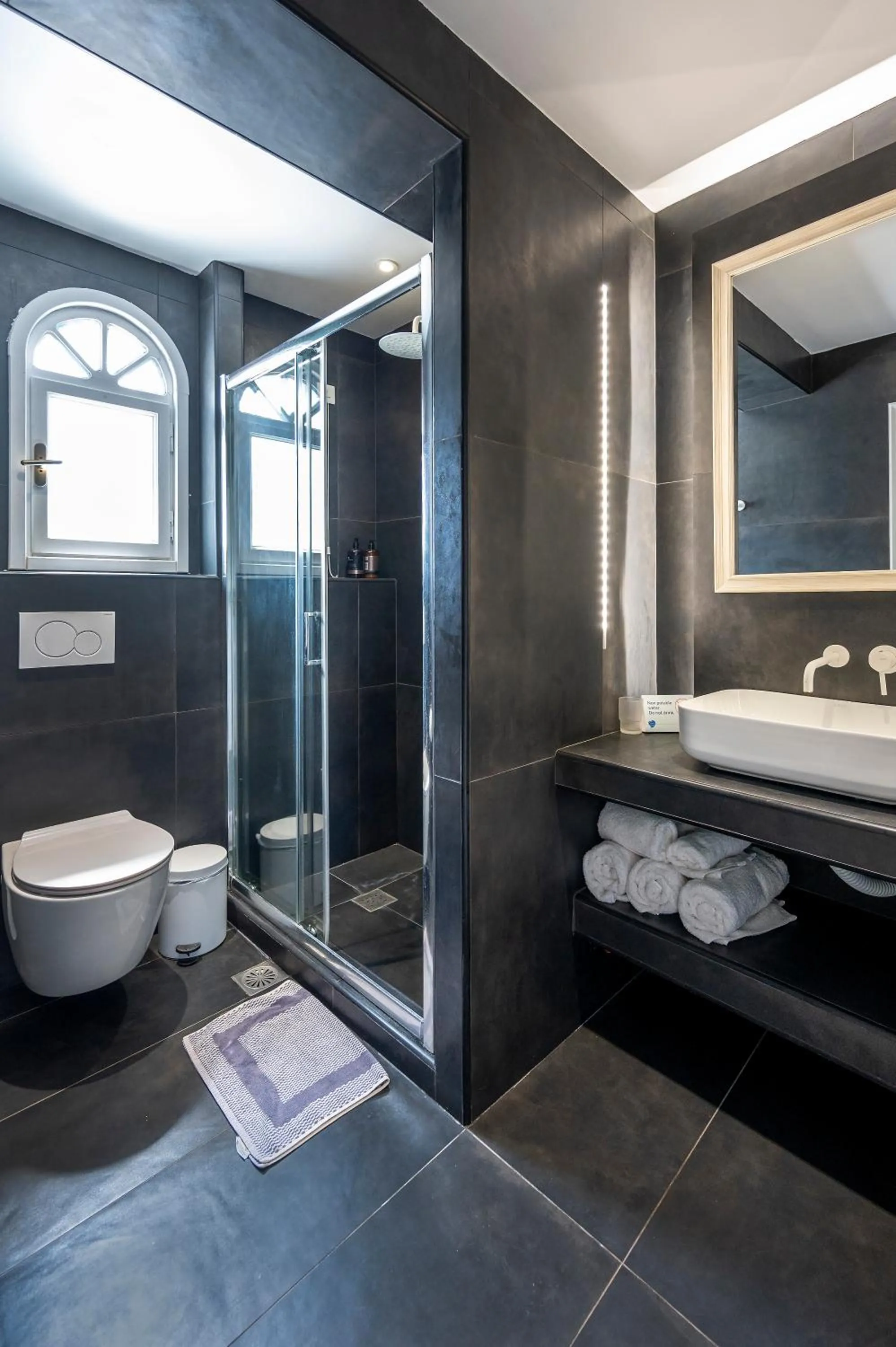 Bathroom in Smy Mediterranean White Santorini