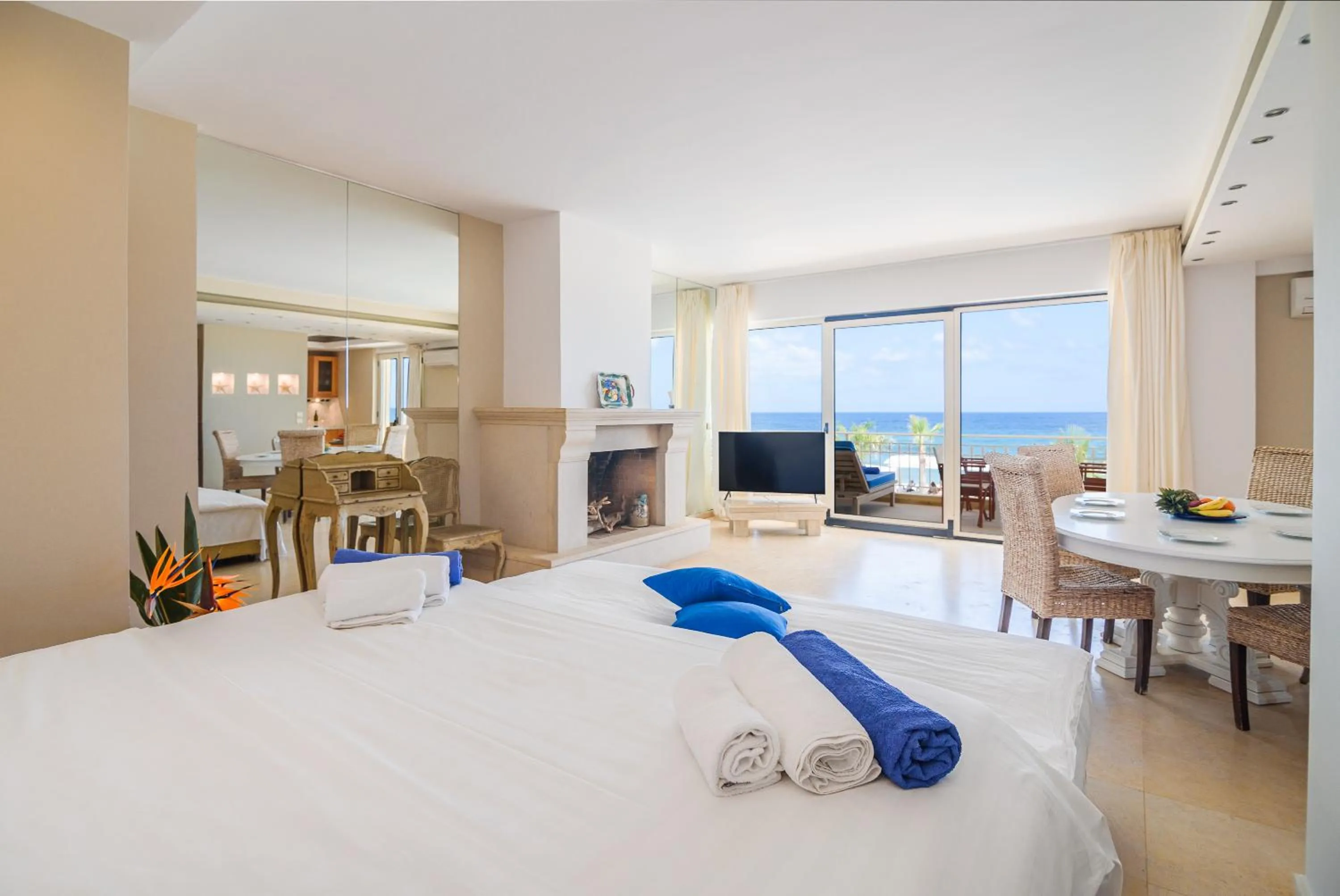 Bed in Parthenis Beach, Suites by the Sea