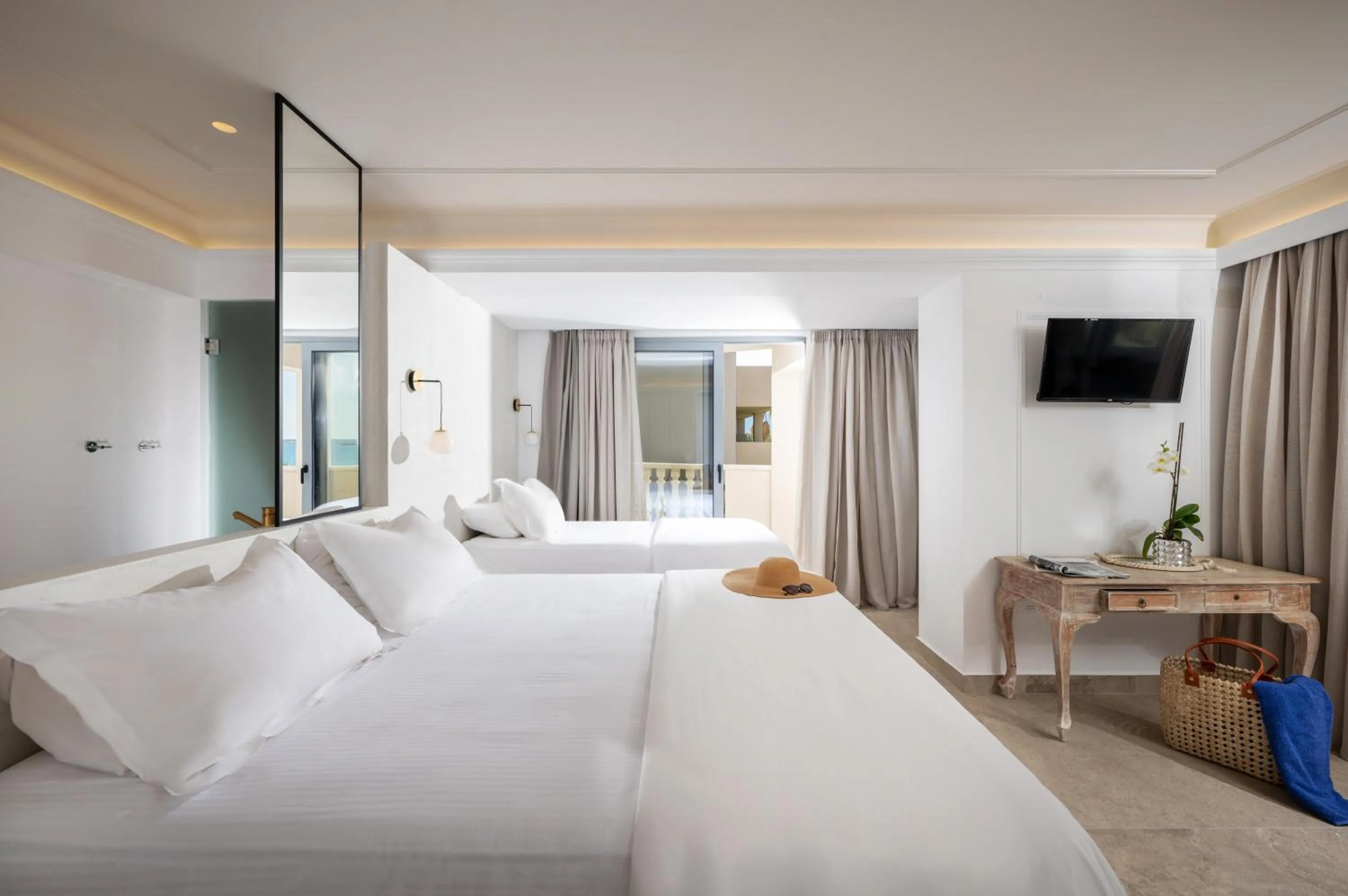 Bed in Parthenis Beach, Suites by the Sea