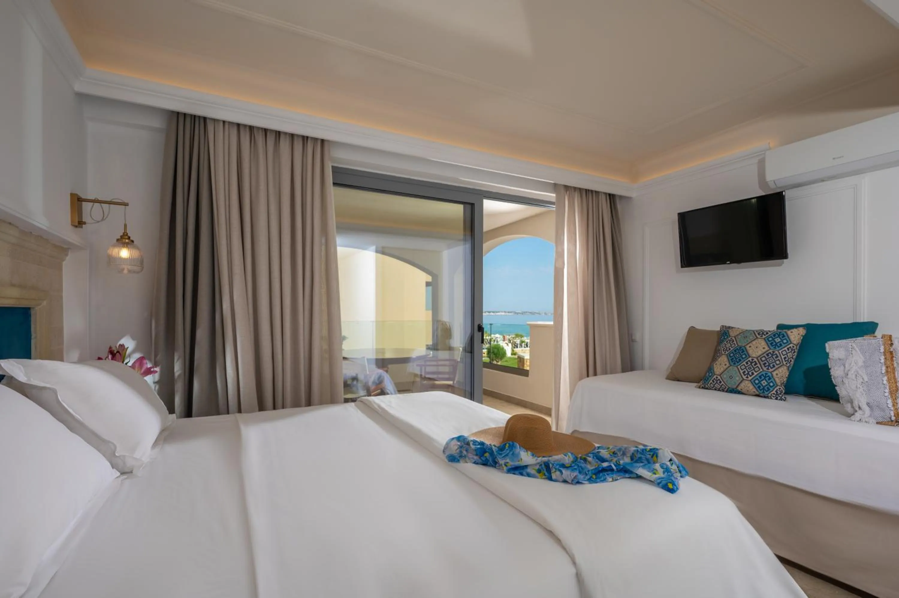 Bed in Parthenis Beach, Suites by the Sea