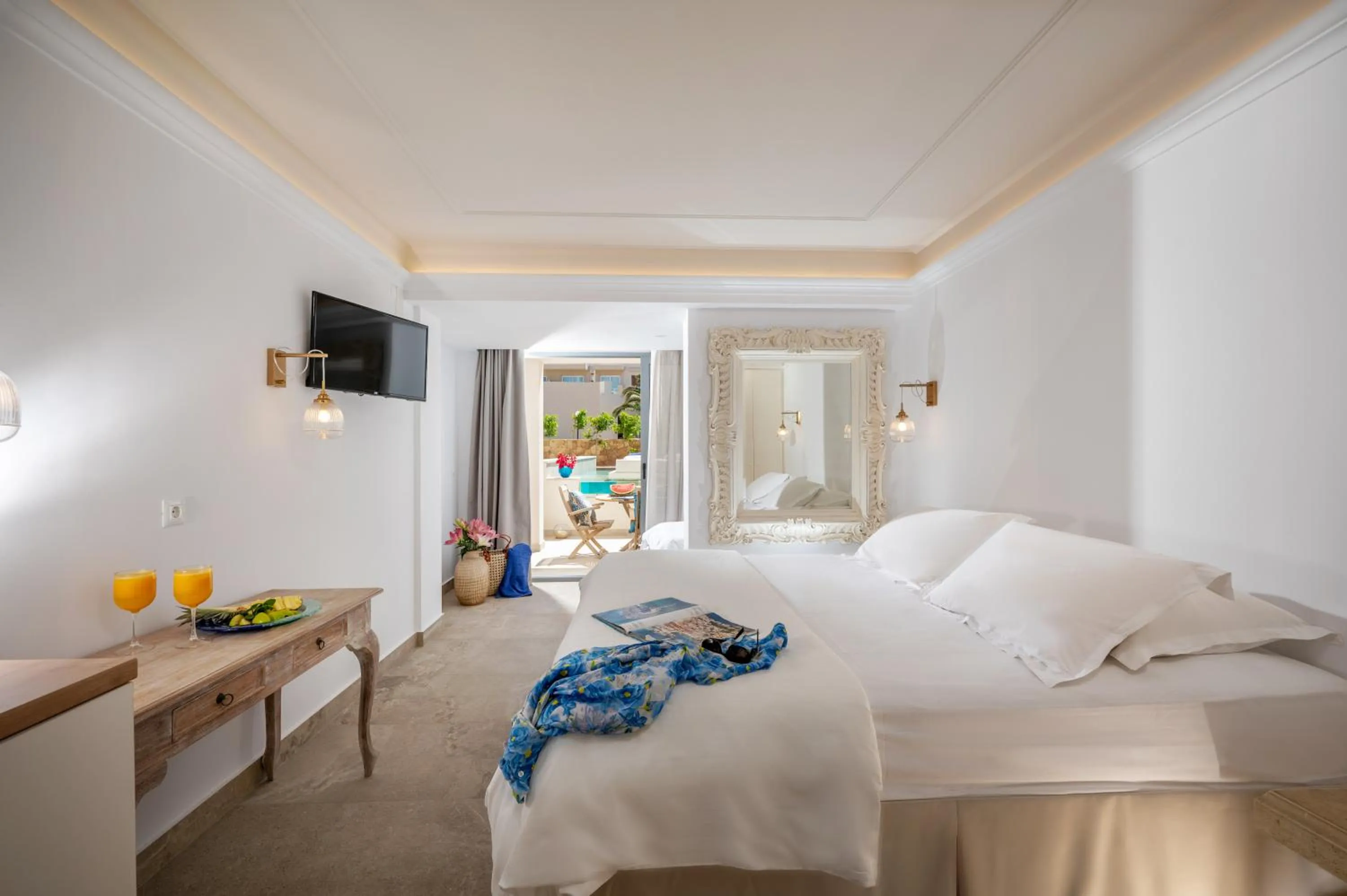 Bed in Parthenis Beach, Suites by the Sea