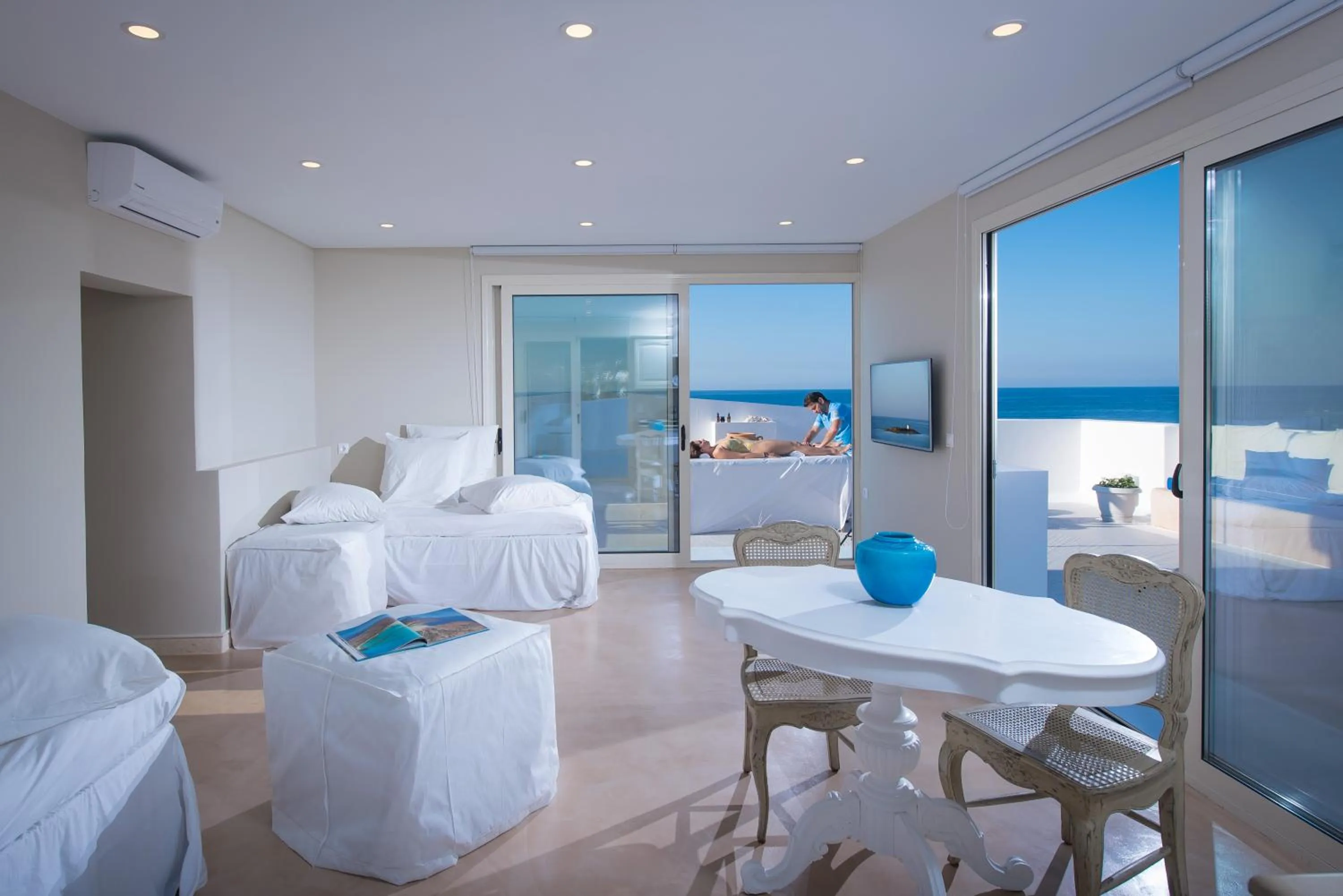 Decorative detail, Bed in Parthenis Beach, Suites by the Sea