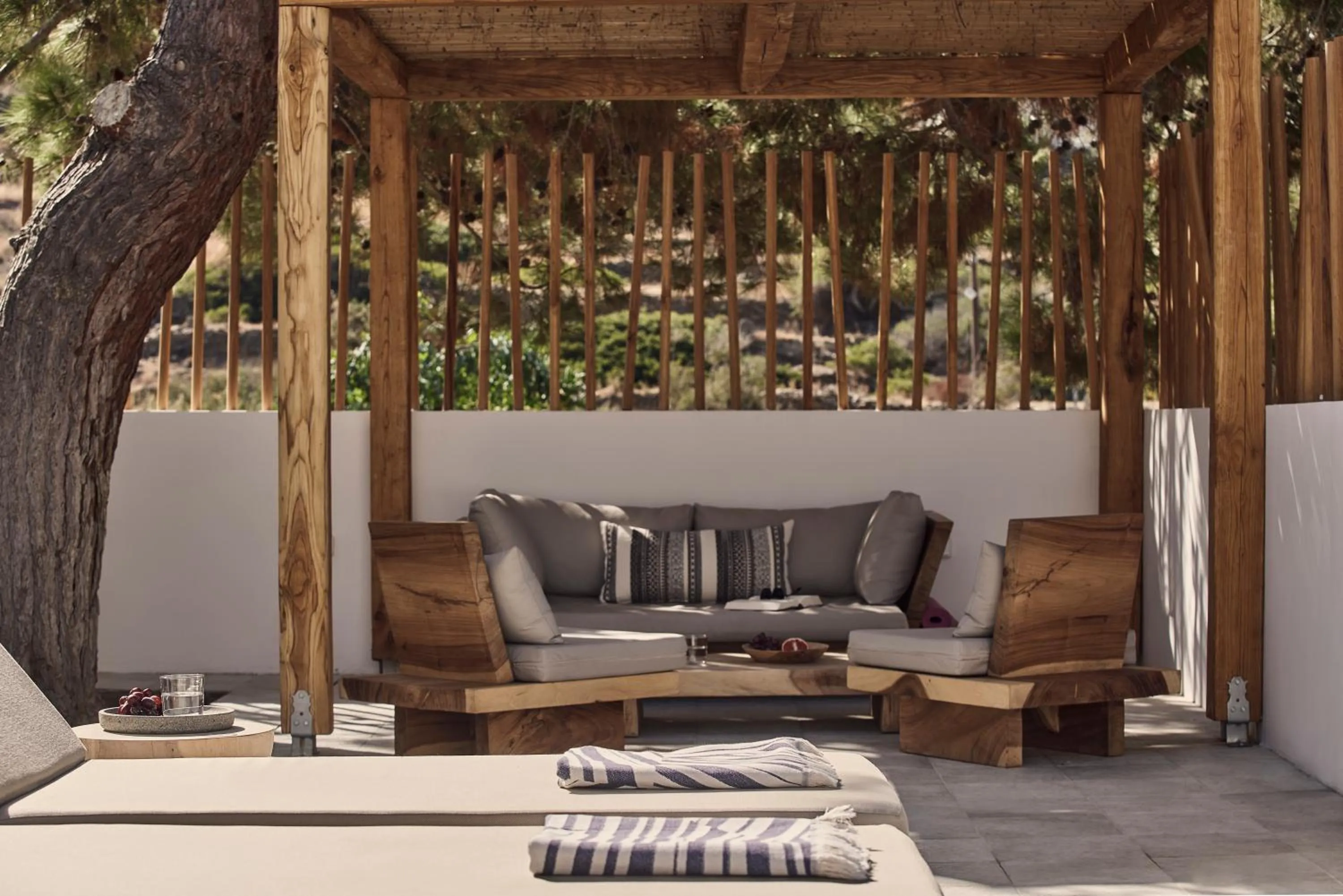 Seating area in Dionysos Seaside Resort Ios