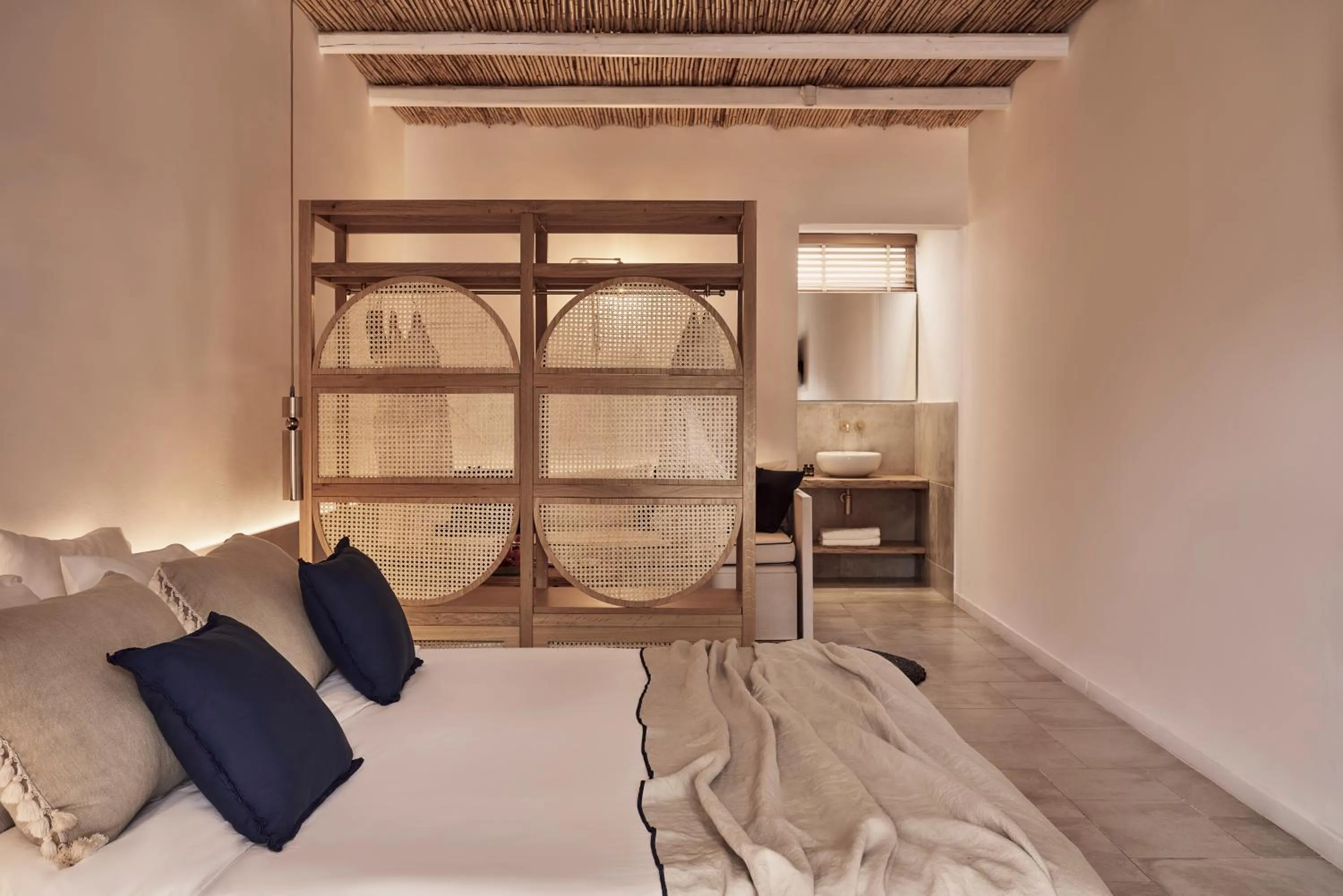 Bedroom, Bed in Dionysos Seaside Resort Ios