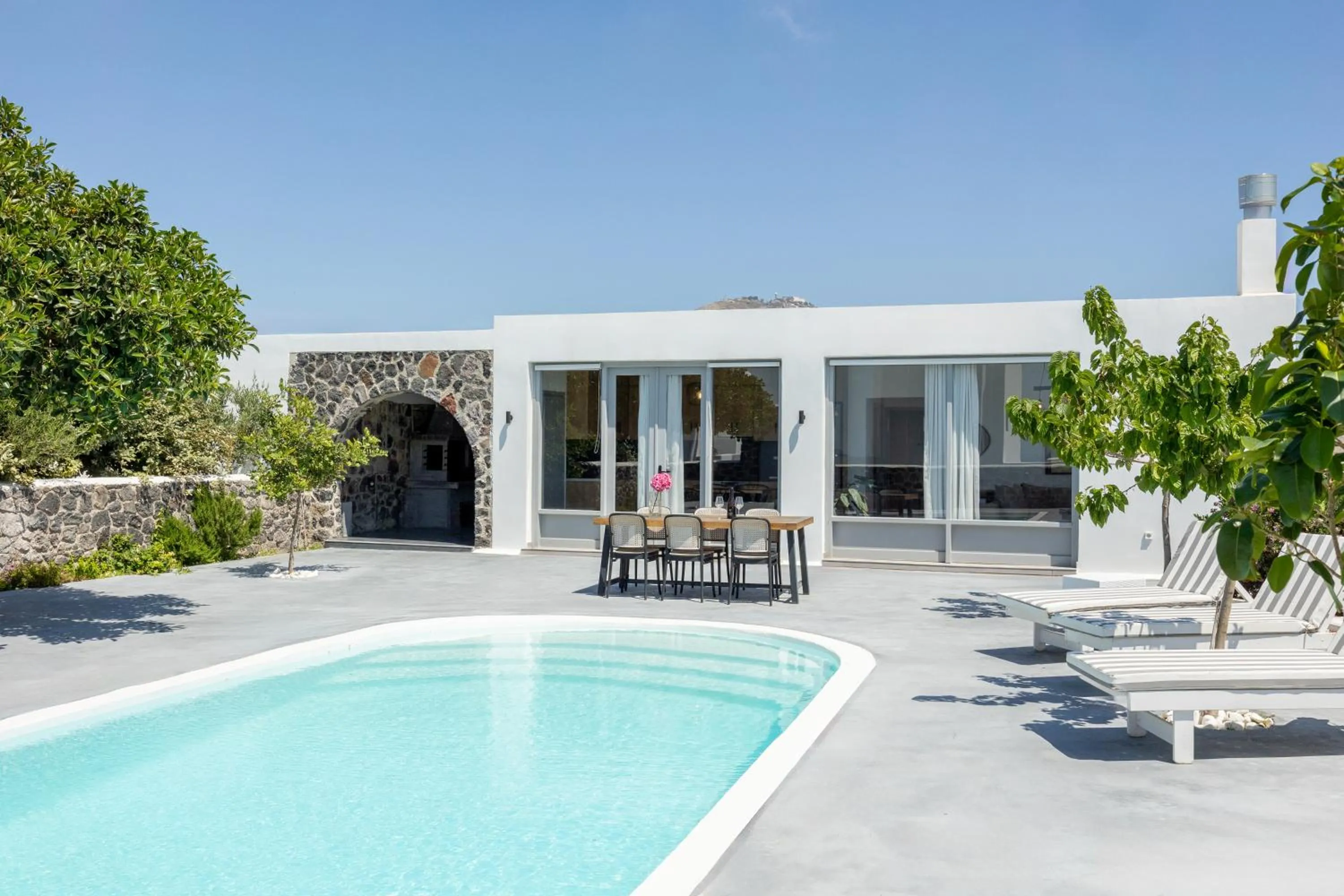 Pool view in Thermes Luxury Villas And Spa