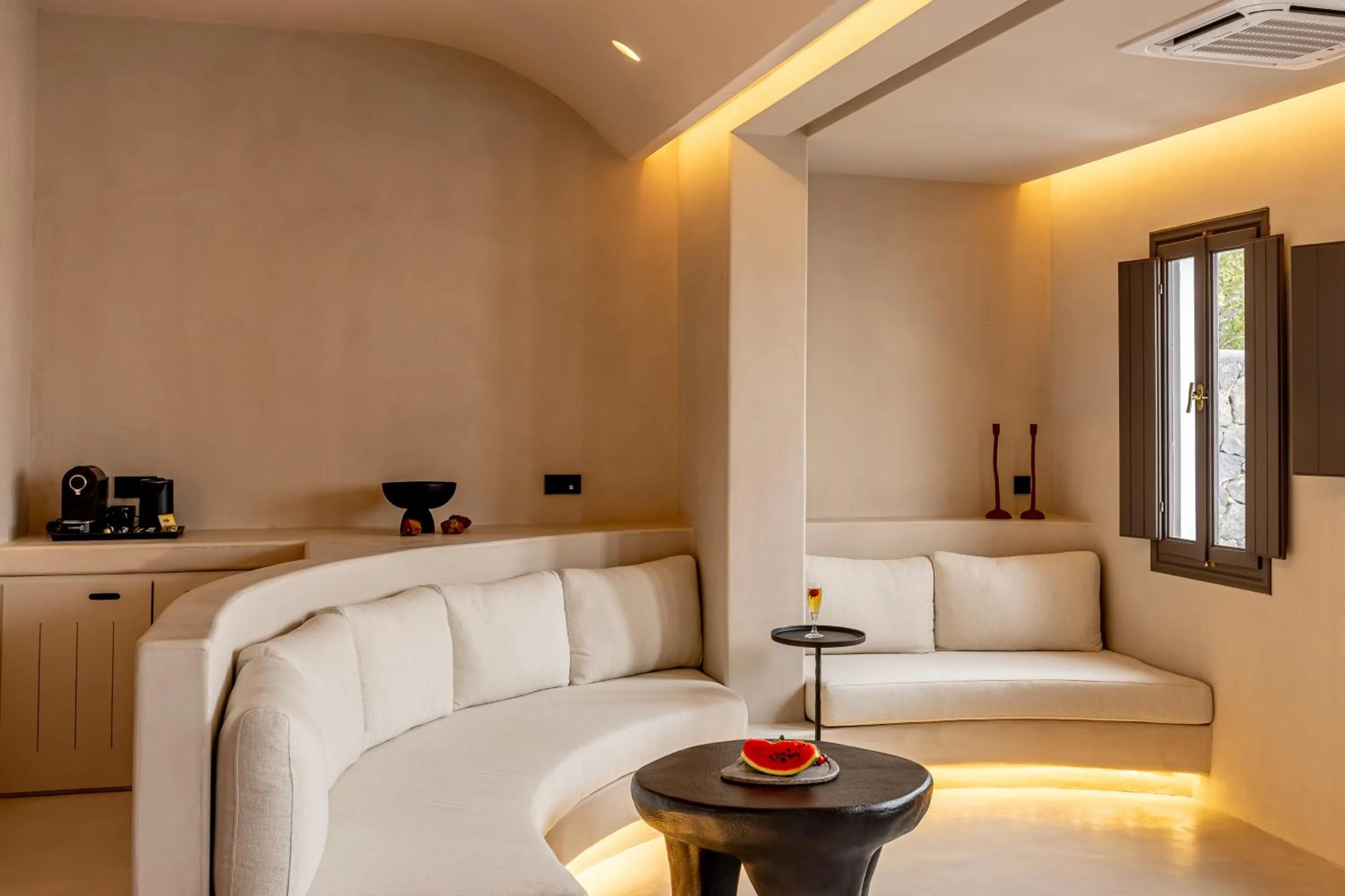 Seating area in Caldera's Memories