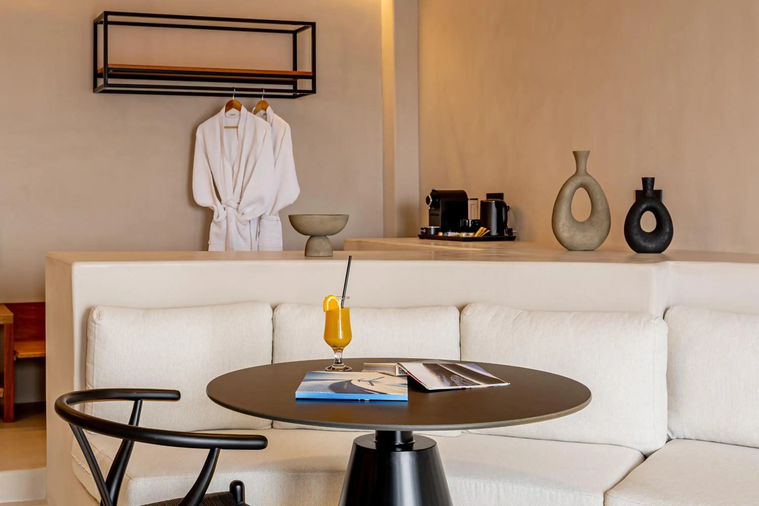 Seating area in Caldera's Memories