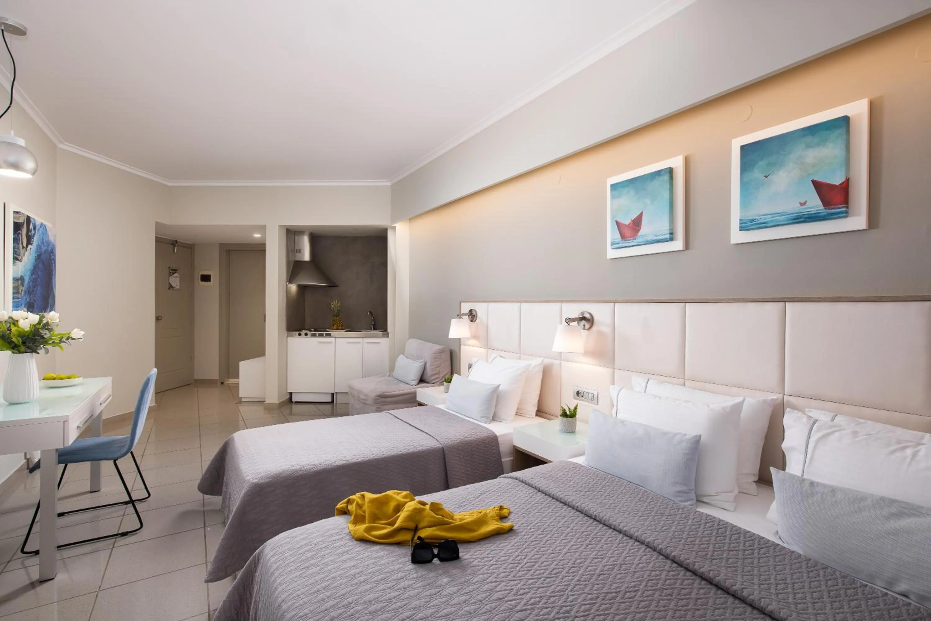 Bed in Olympic Star Beach Hotel