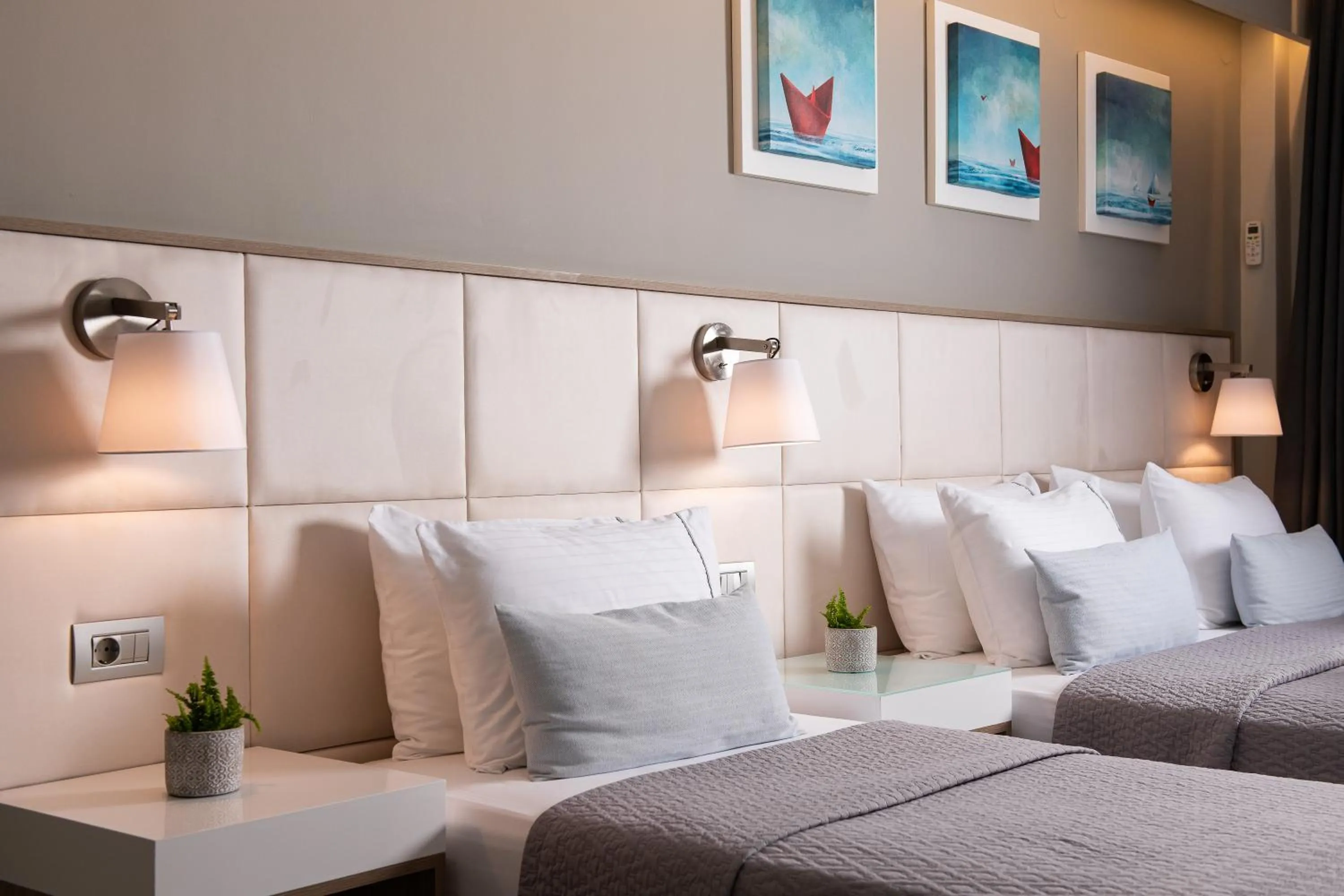 Bed in Olympic Star Beach Hotel