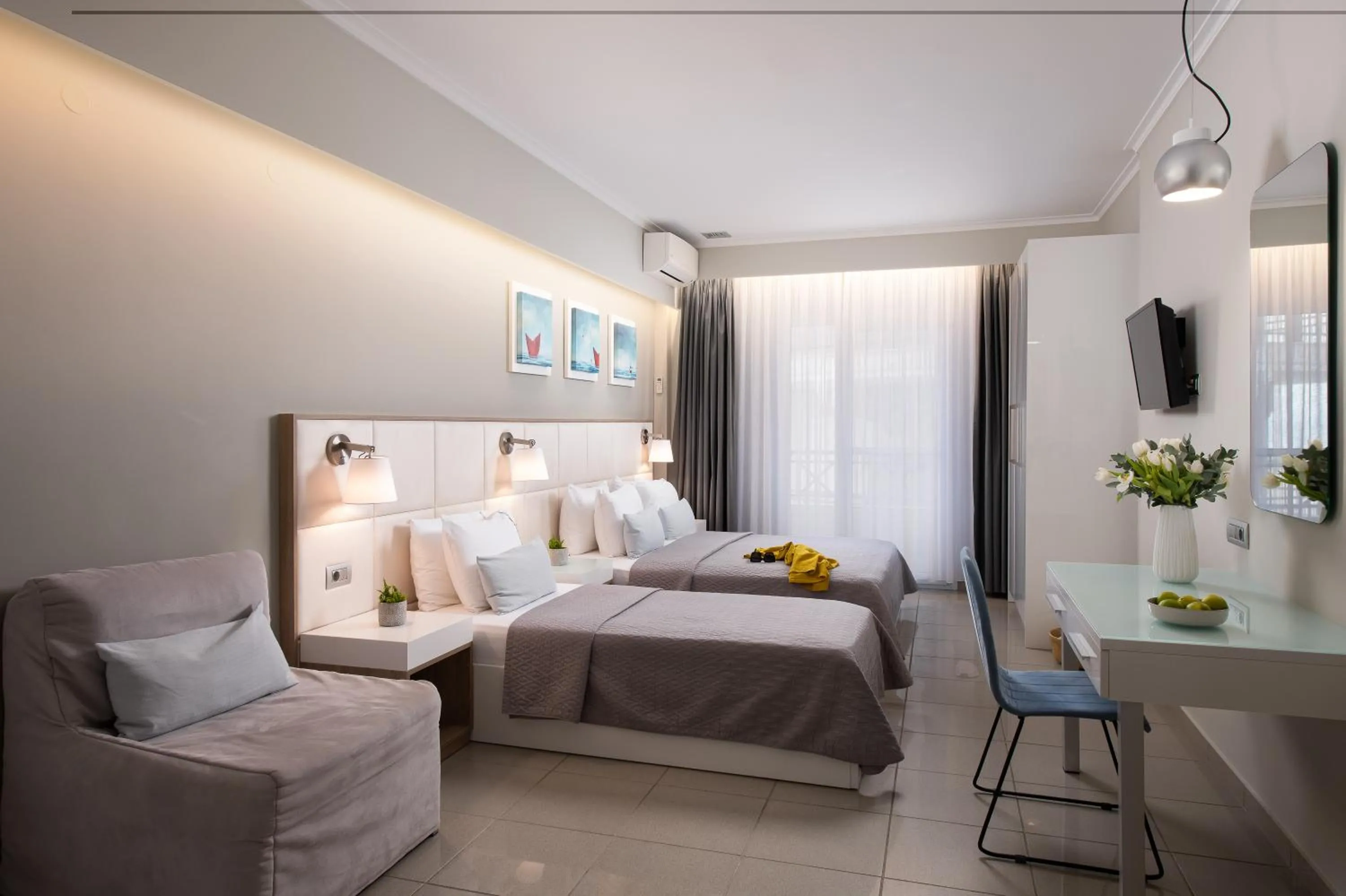 Bed in Olympic Star Beach Hotel