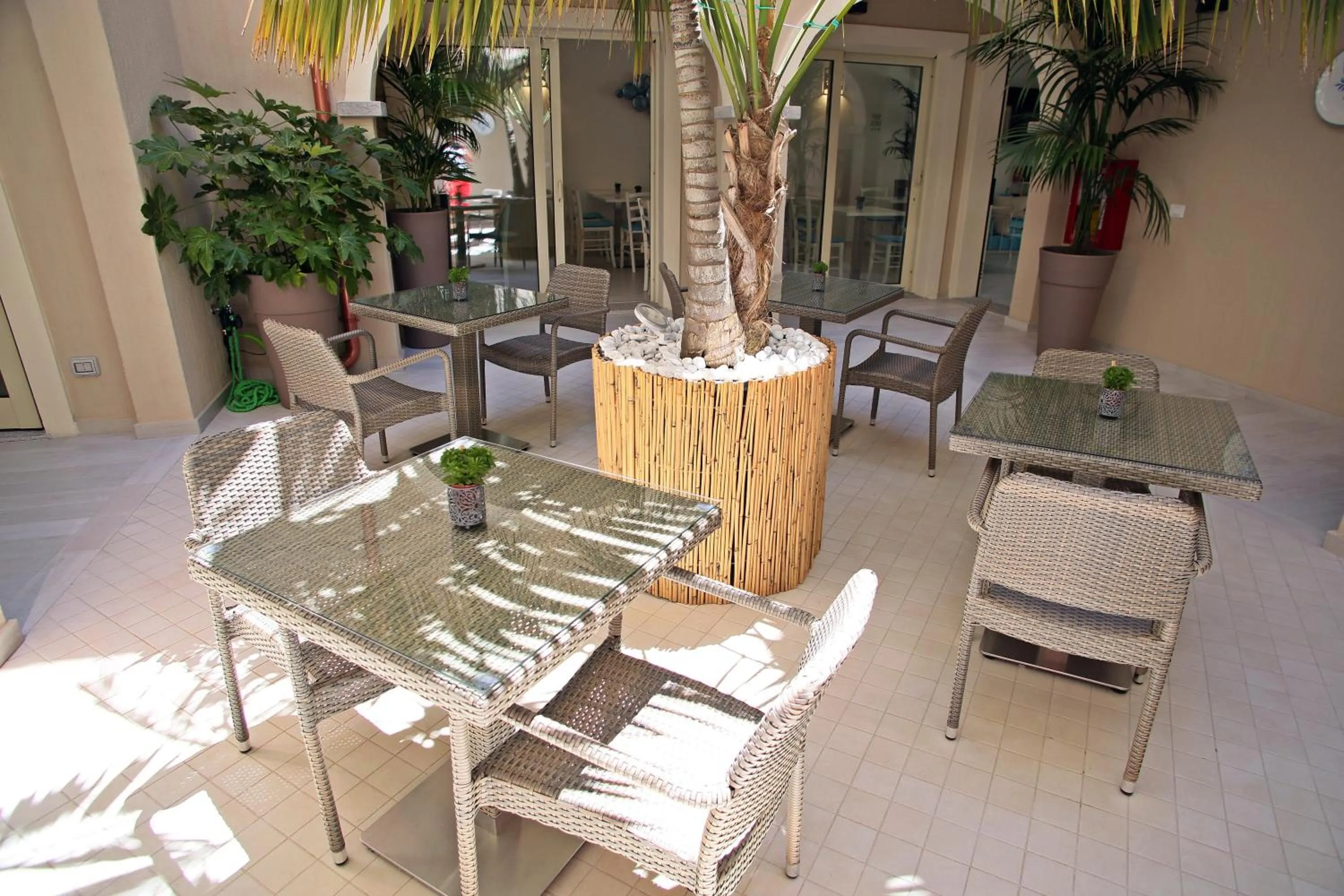 Patio in Hotel Regina Simius