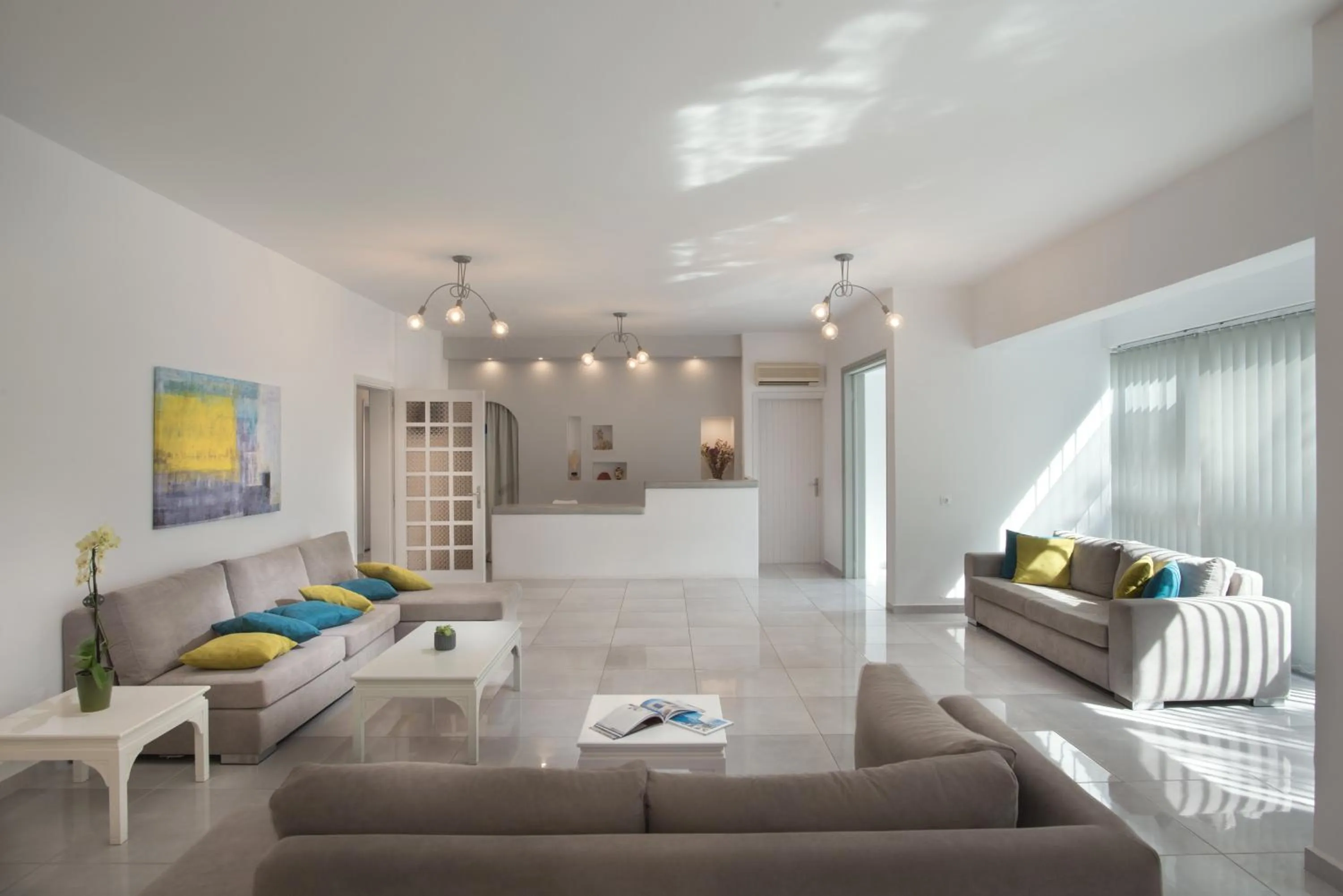 Lobby or reception in Milos Hotel