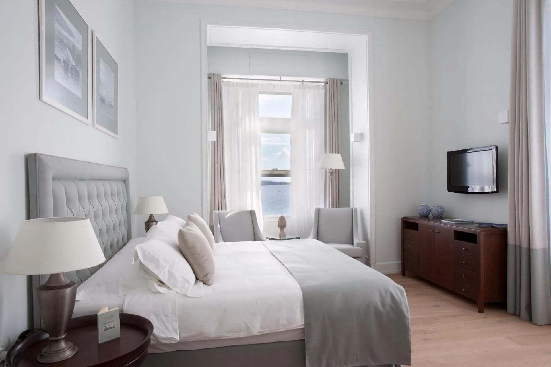 Bed in Poseidonion Grand Hotel