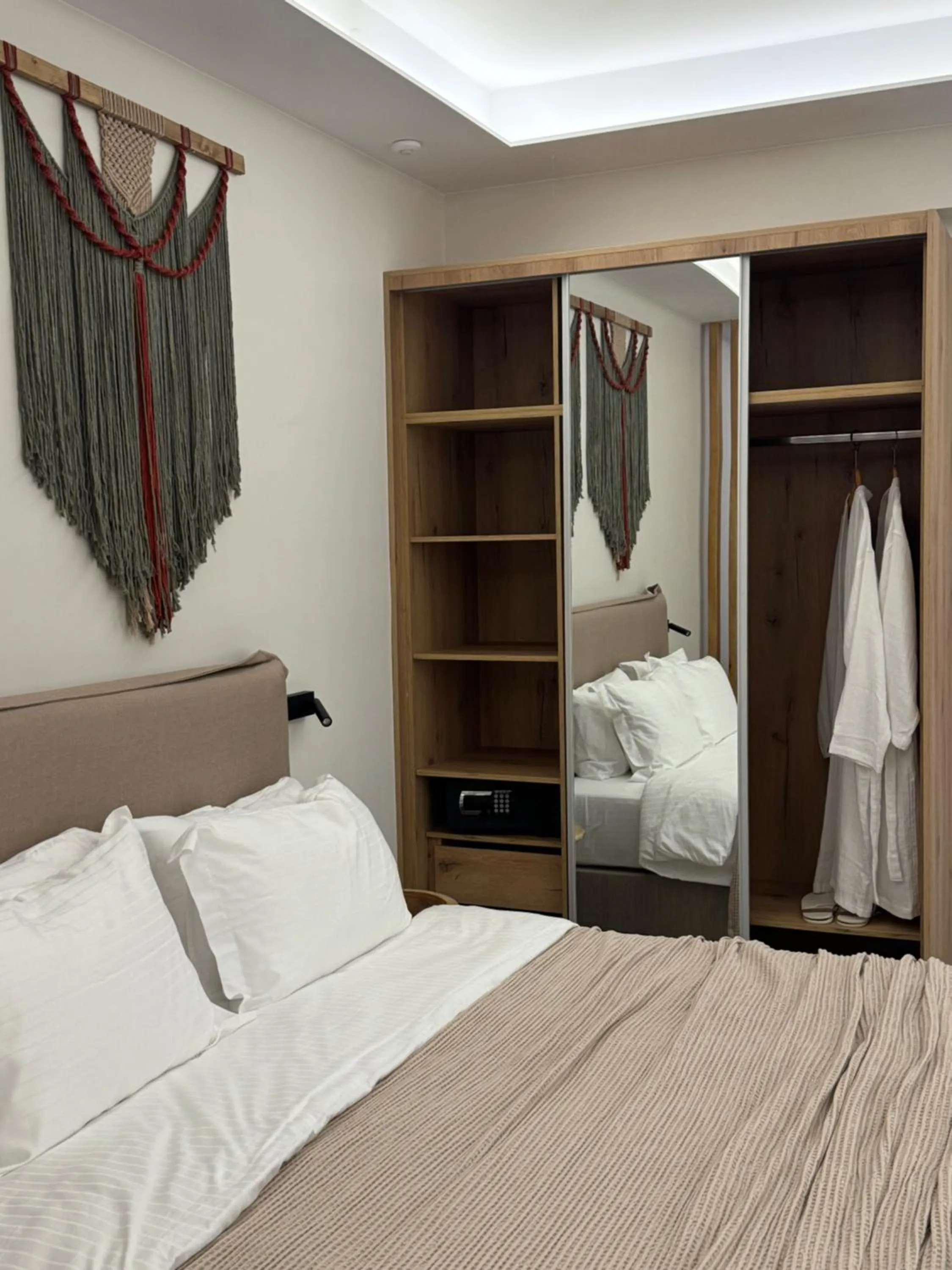 Bedroom, Bed in Τhe Noverian Antama Organic Beach Resort Chania