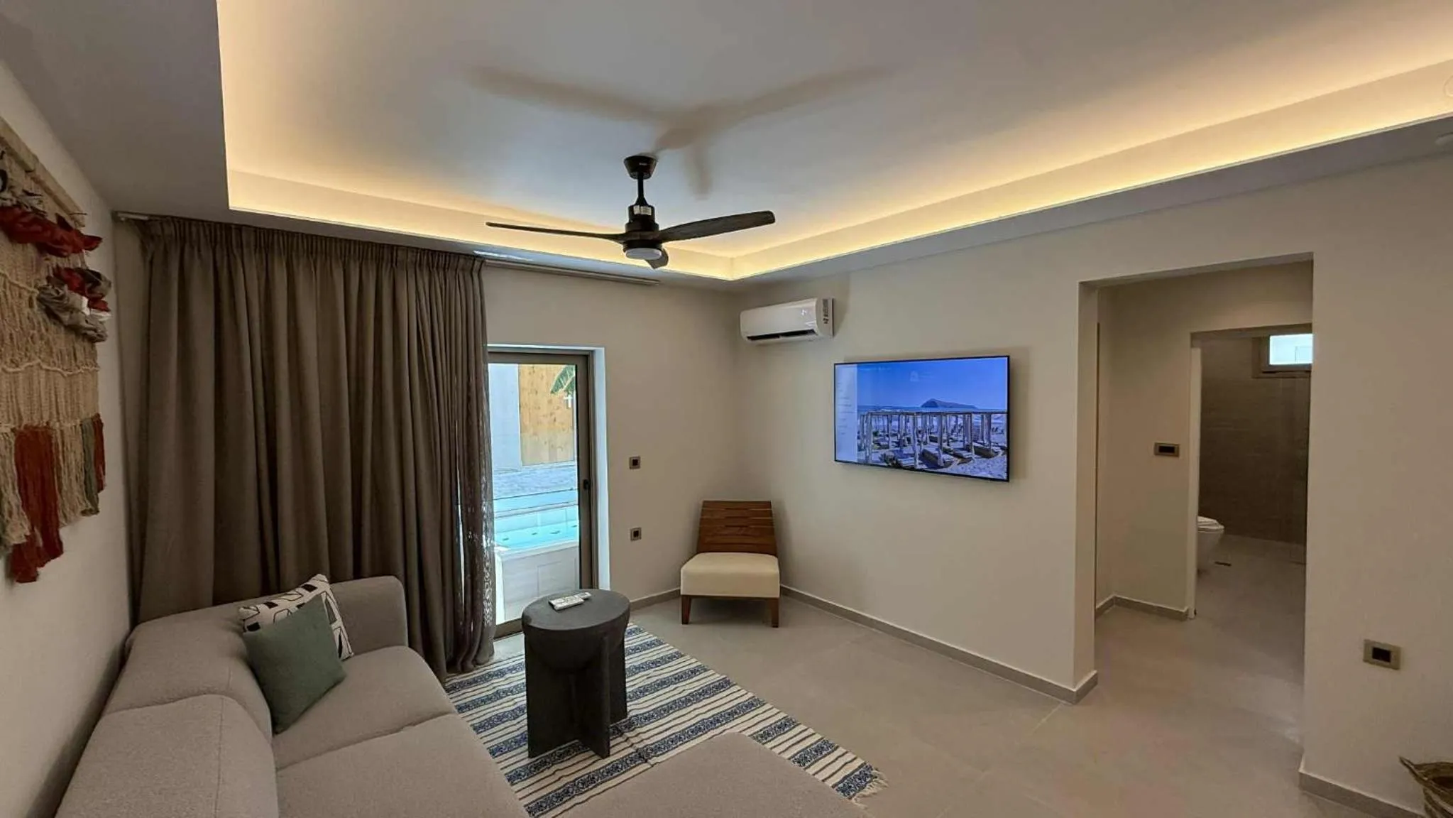 TV and multimedia in Τhe Noverian Antama Organic Beach Resort Chania