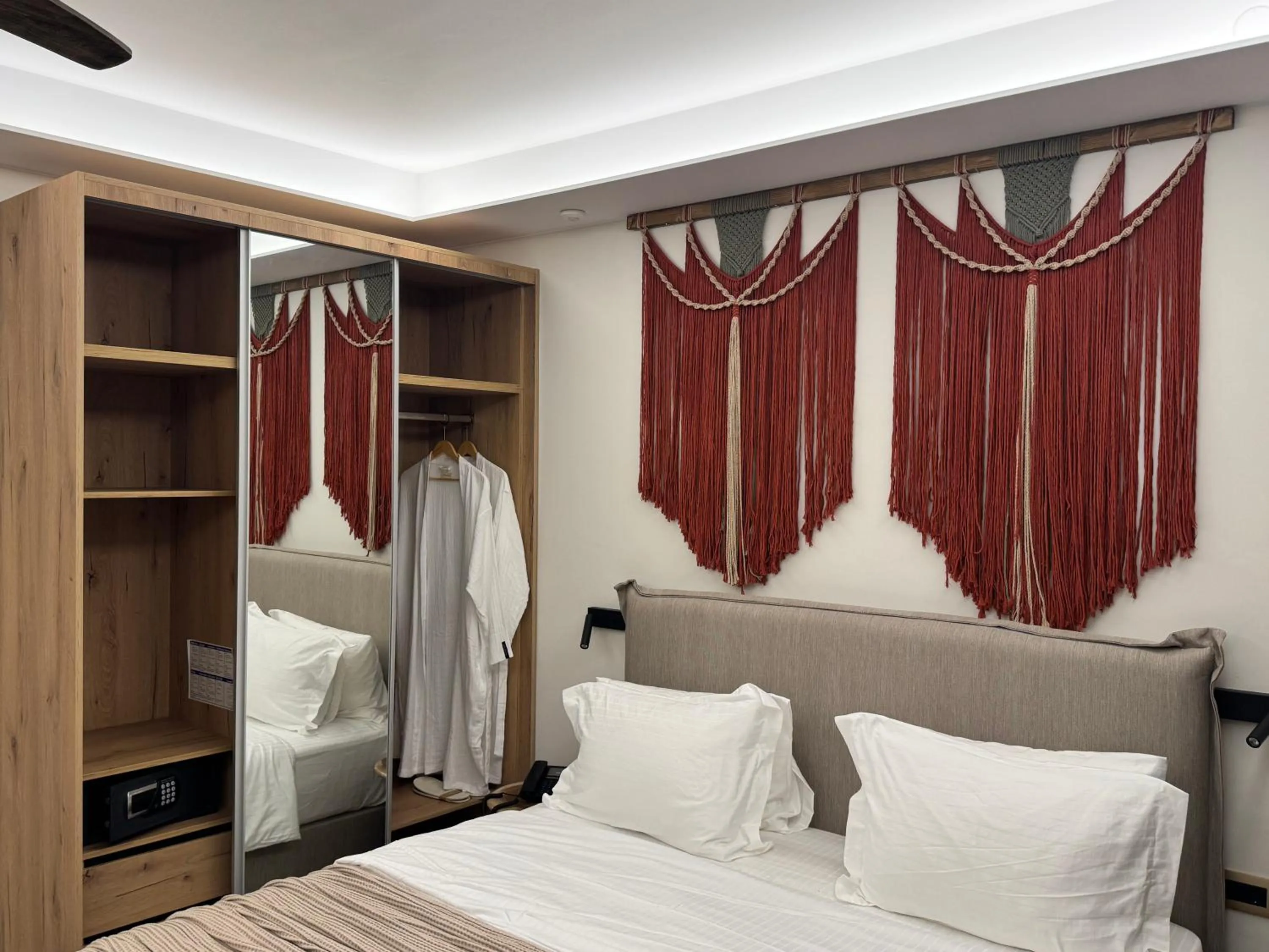 Bedroom, Bed in Τhe Noverian Antama Organic Beach Resort Chania