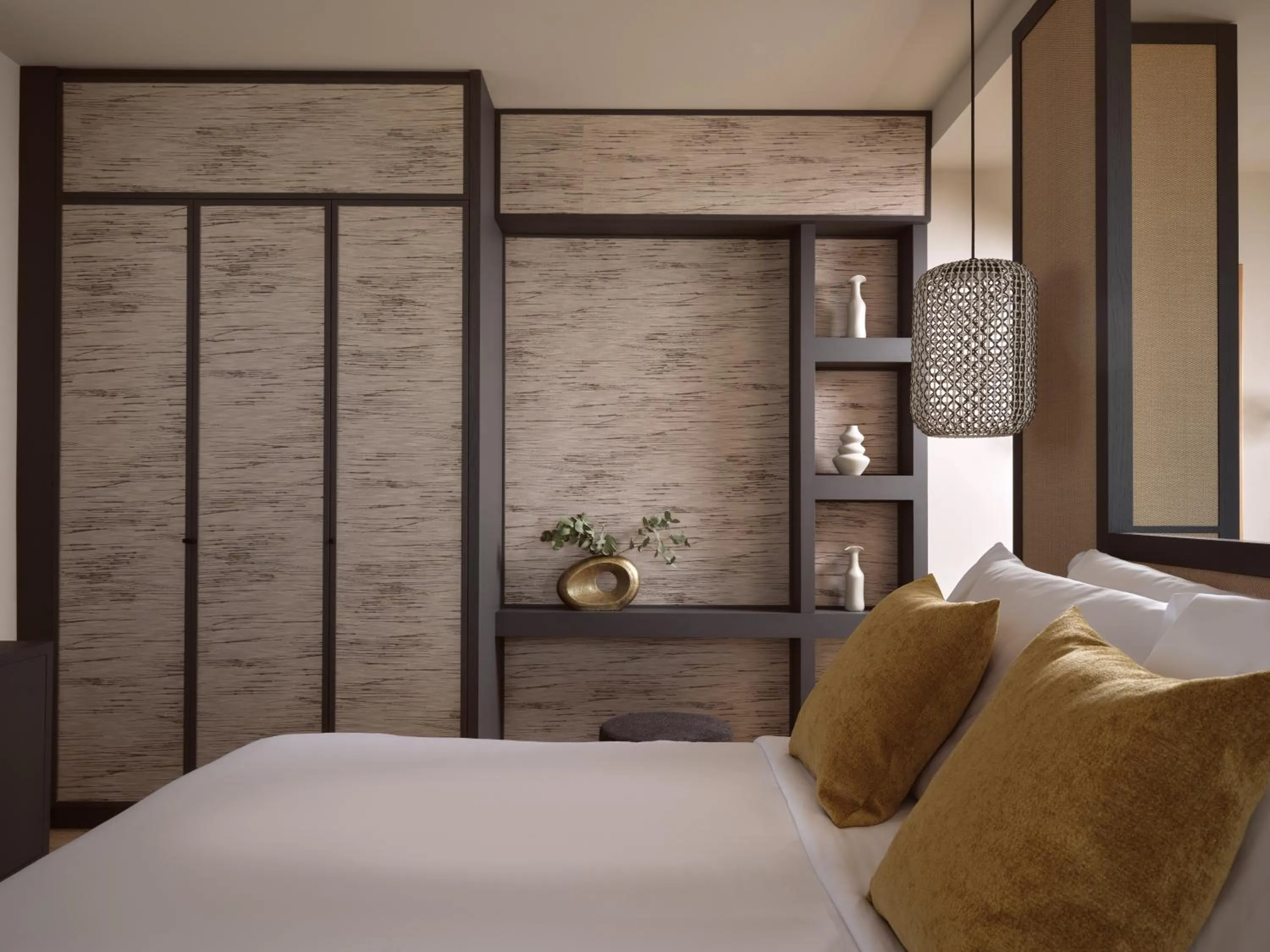 Bed in The Royal Blue a Luxury Beach Resort