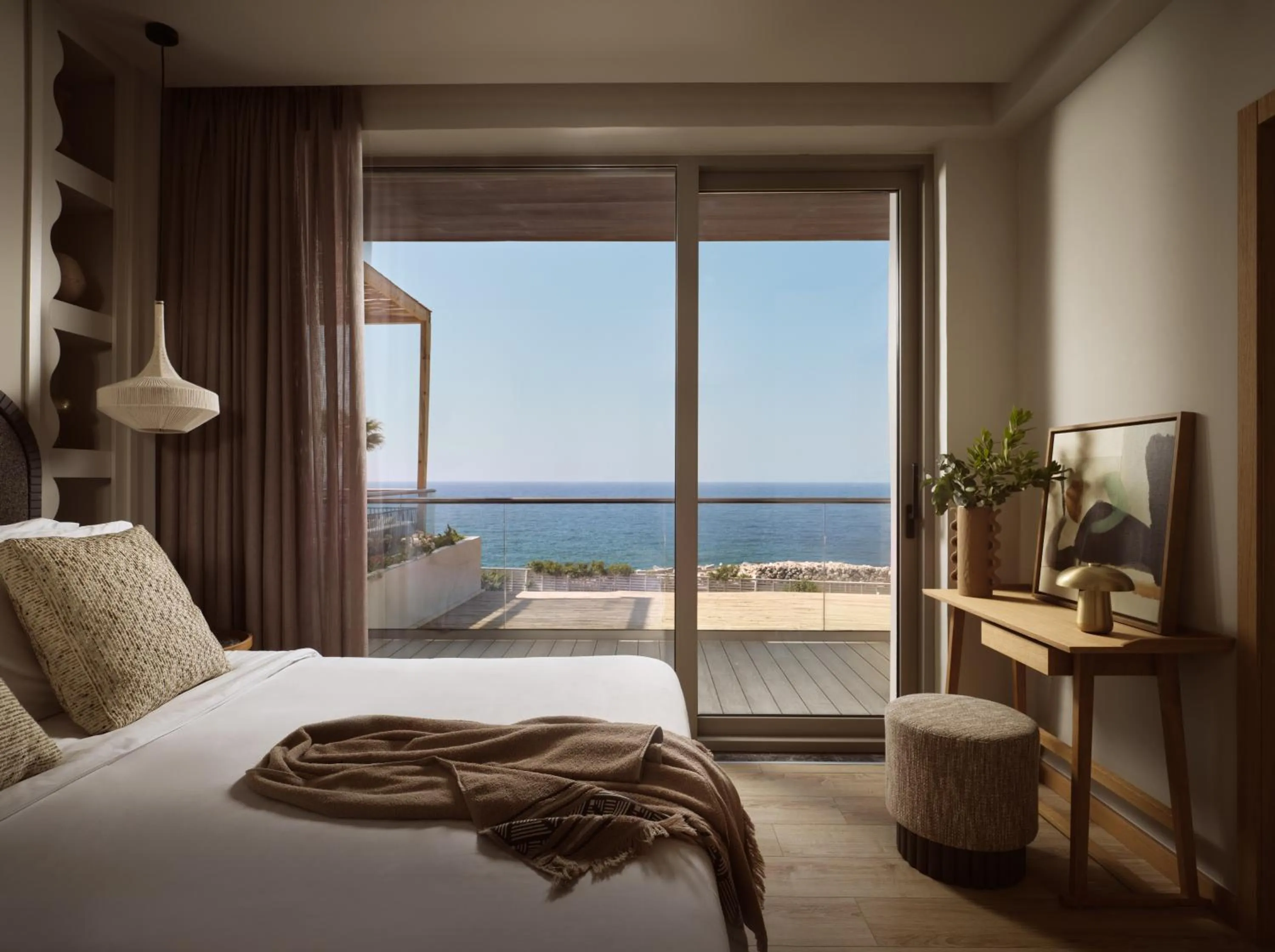 Bedroom, Bed in The Royal Blue a Luxury Beach Resort