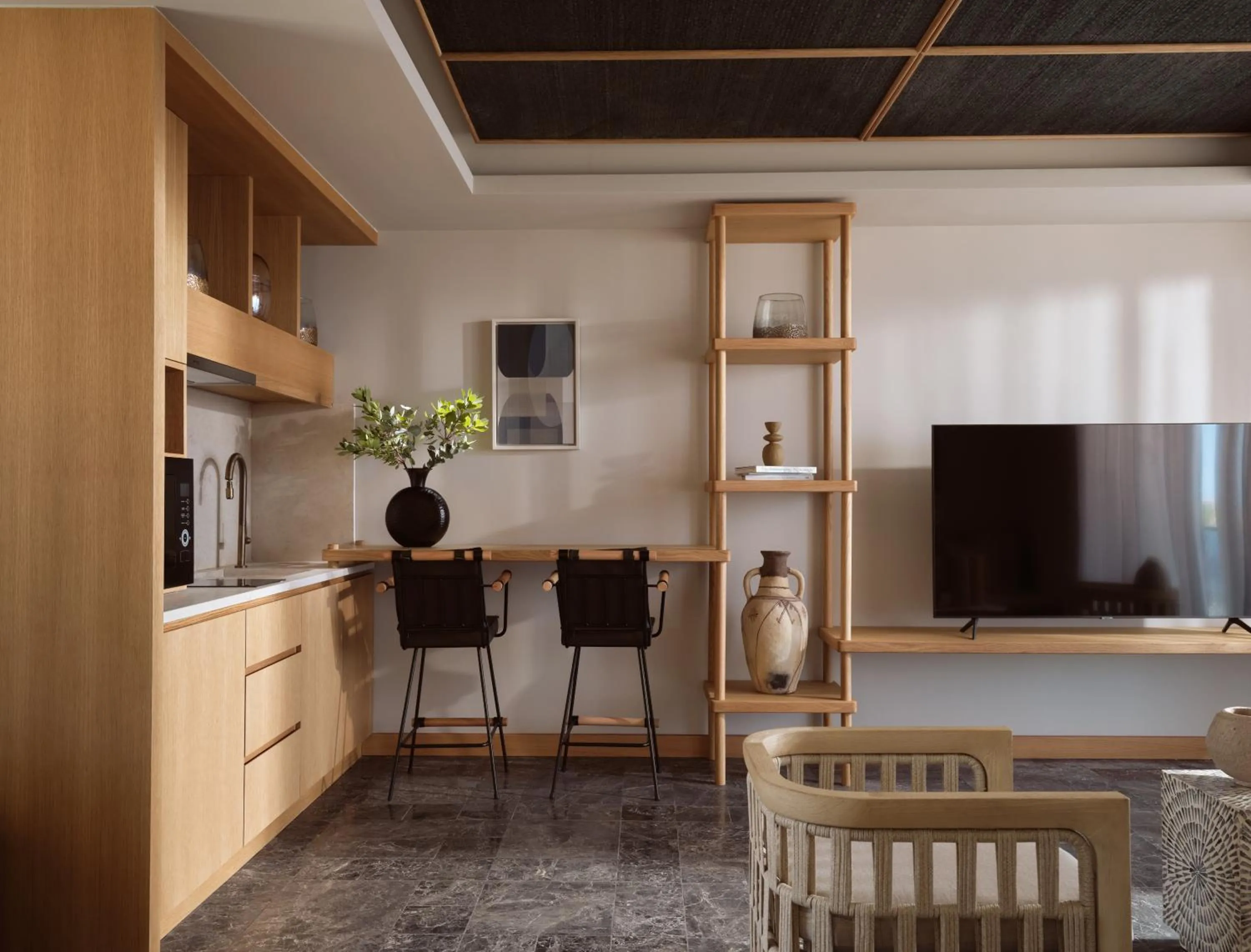 Kitchen or kitchenette in The Royal Blue a Luxury Beach Resort