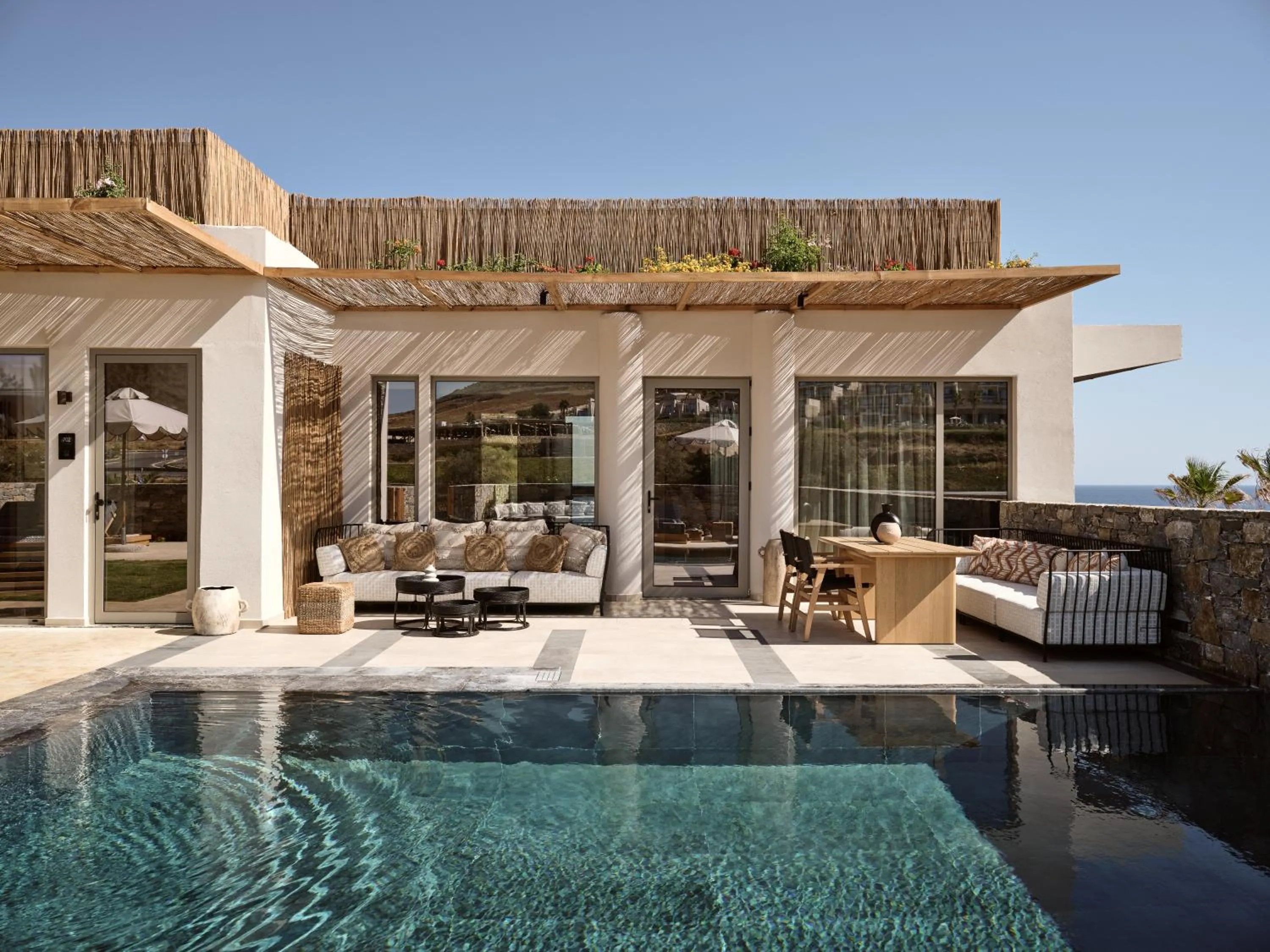 Patio in The Royal Blue a Luxury Beach Resort