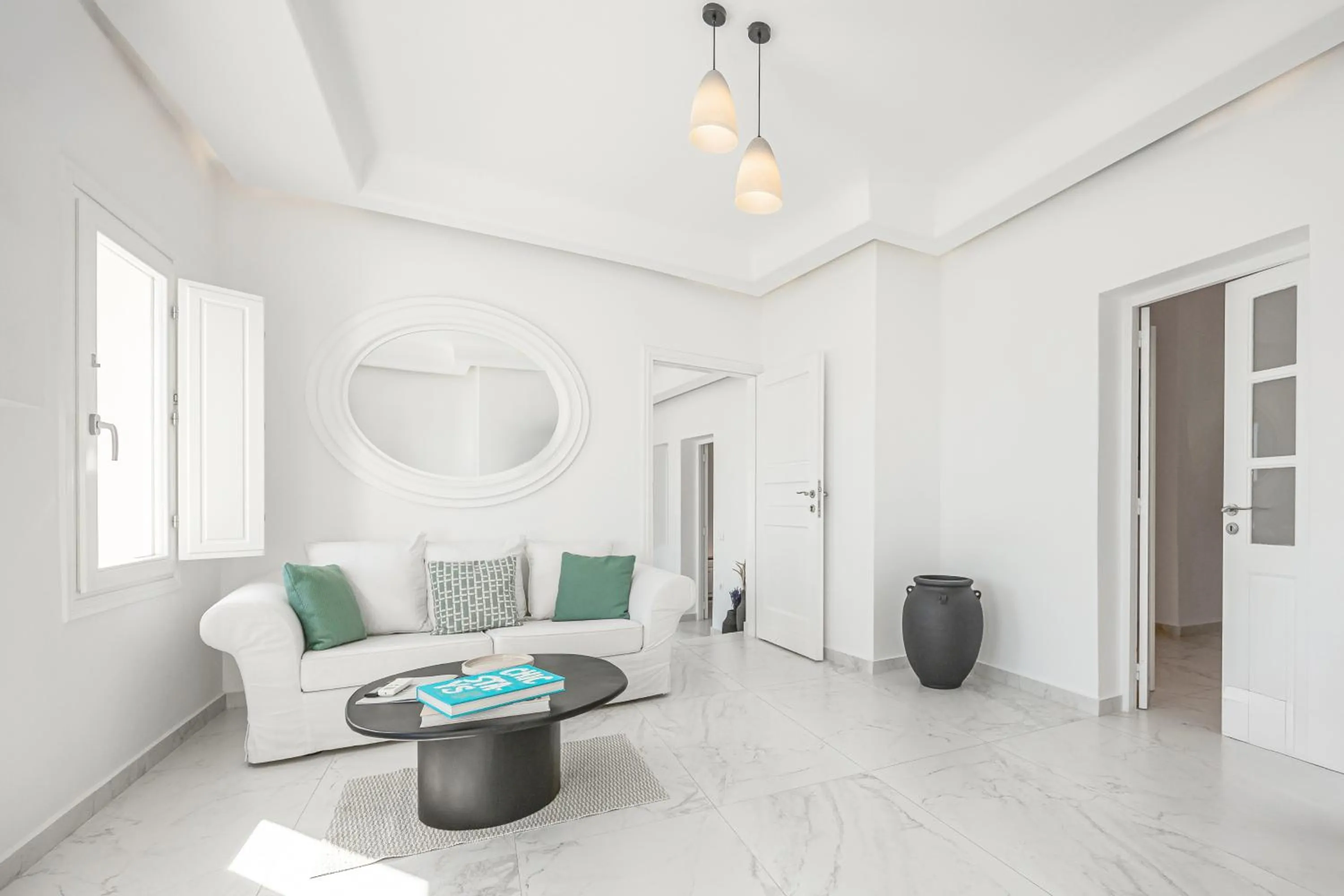 Living room in Canaves Oia Suites - Small Luxury Hotels of the World