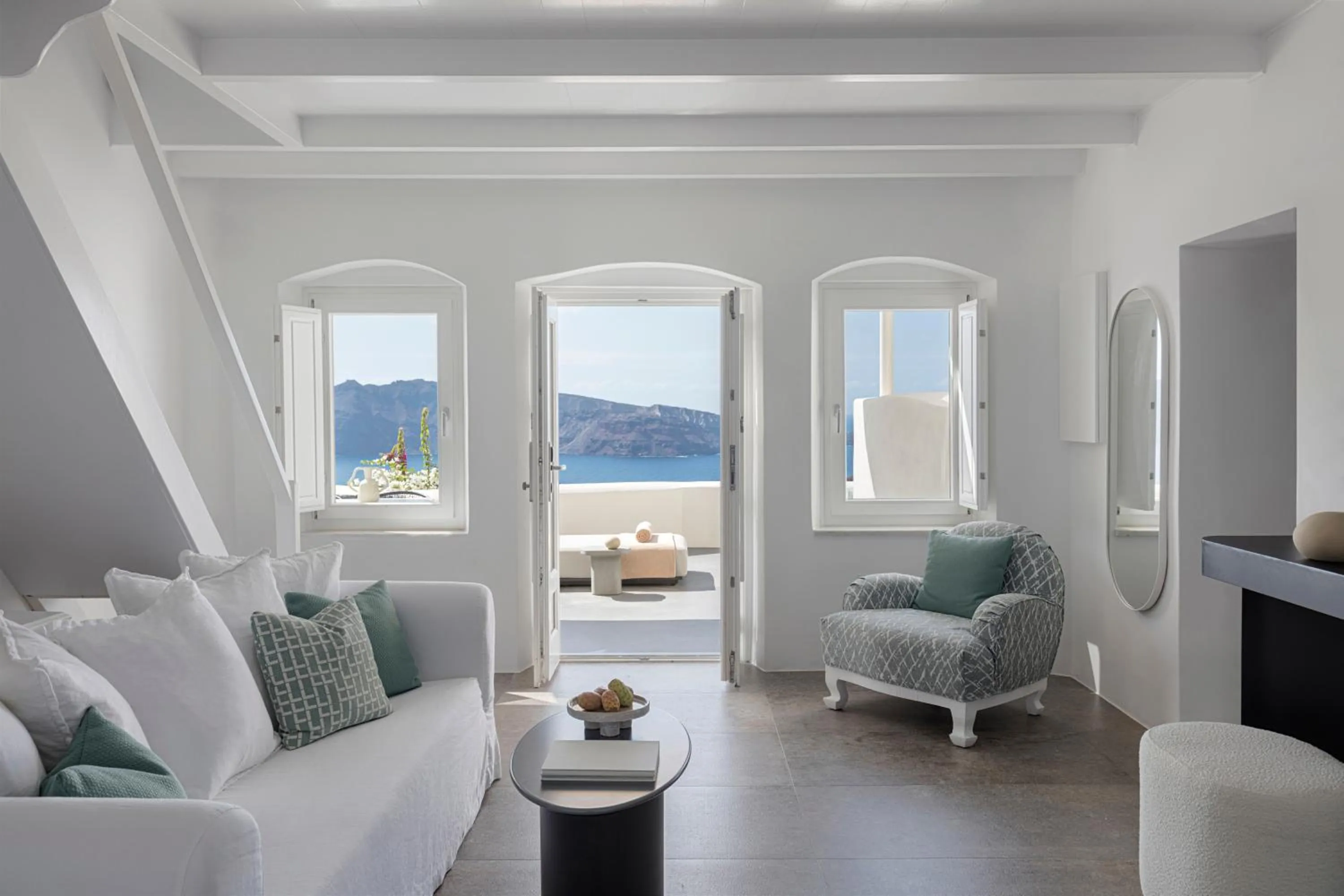 Living room in Canaves Oia Suites - Small Luxury Hotels of the World