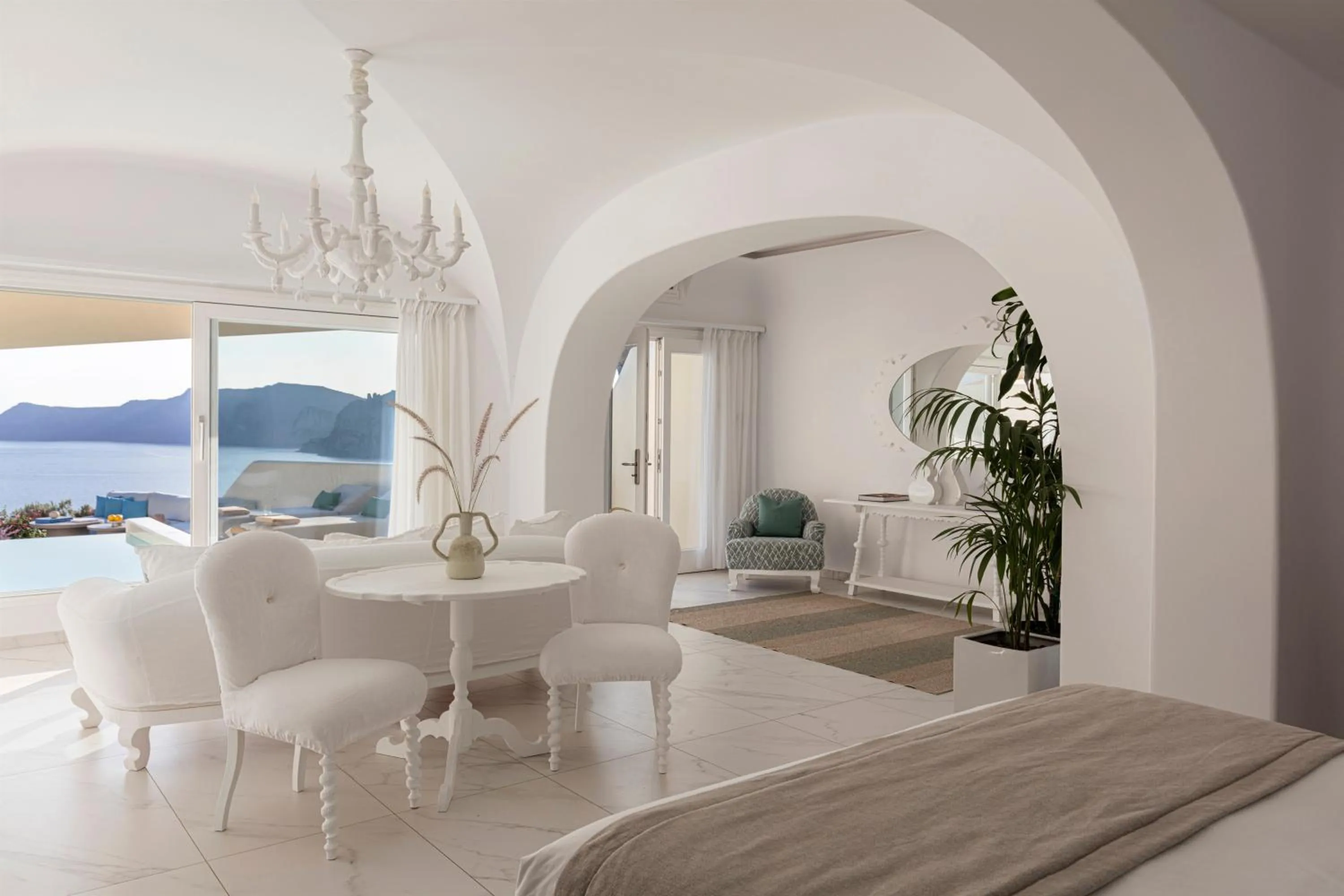 Seating area in Canaves Oia Suites - Small Luxury Hotels of the World